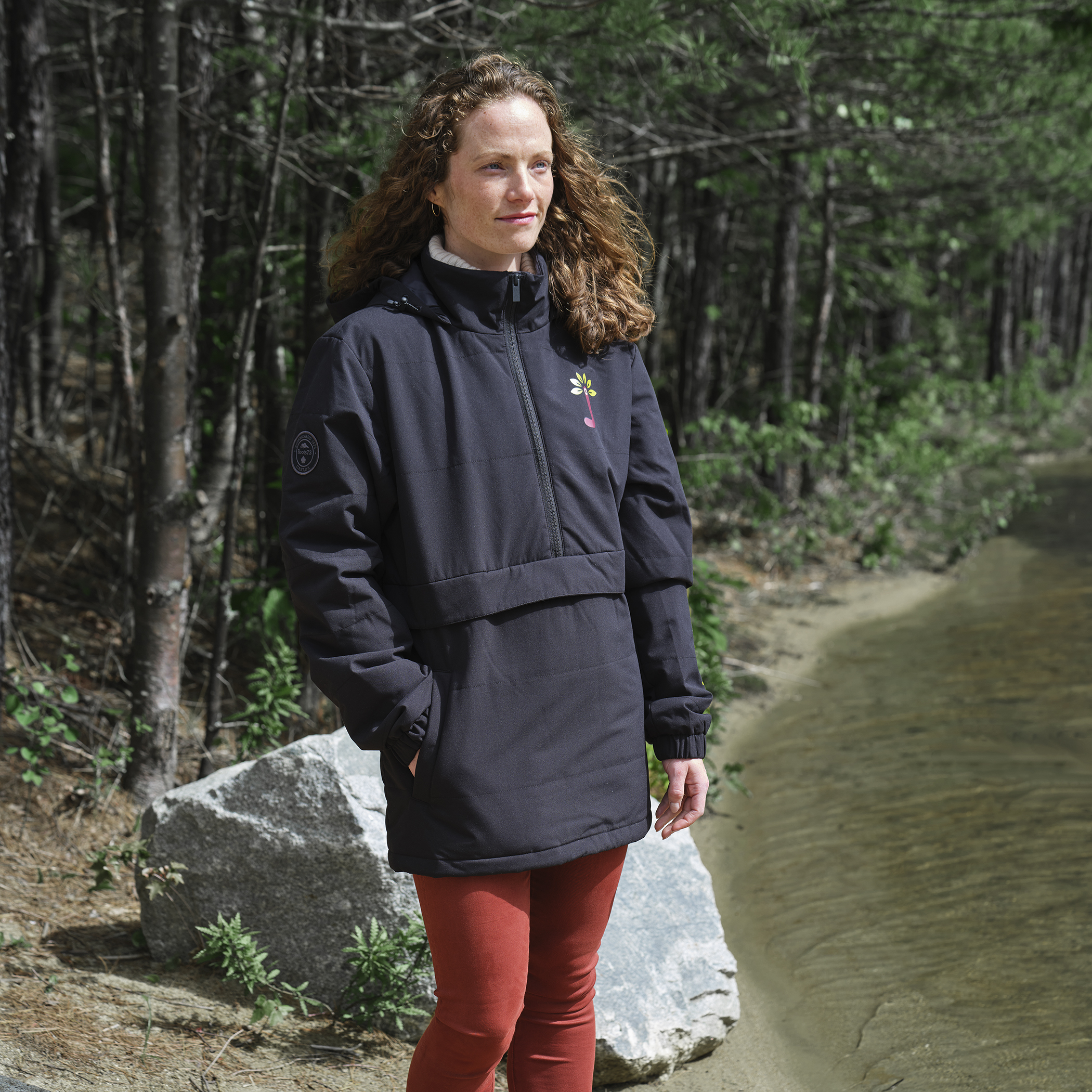 Picture of Unisex Roots73 ALBANY Eco Insulated Half Zip Pullover Jacket