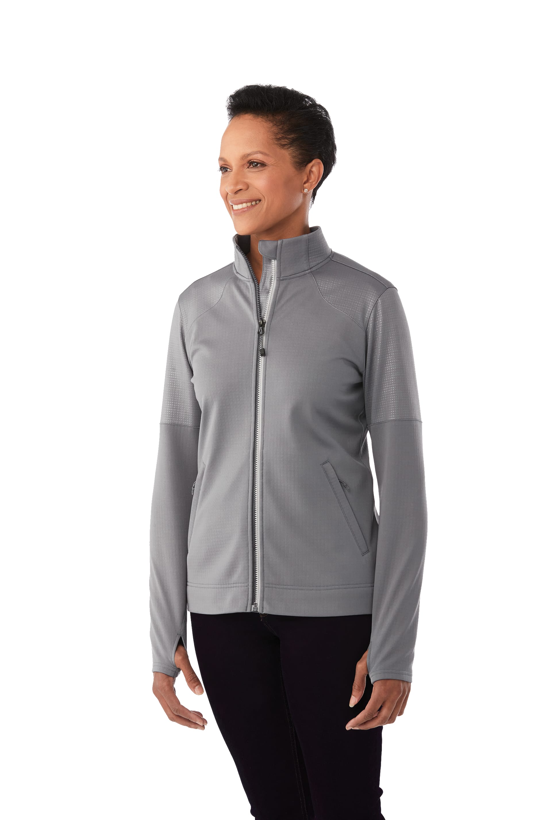 Picture of Women's SENGER Knit Full Zip Performance Jacket with Thumb Holes