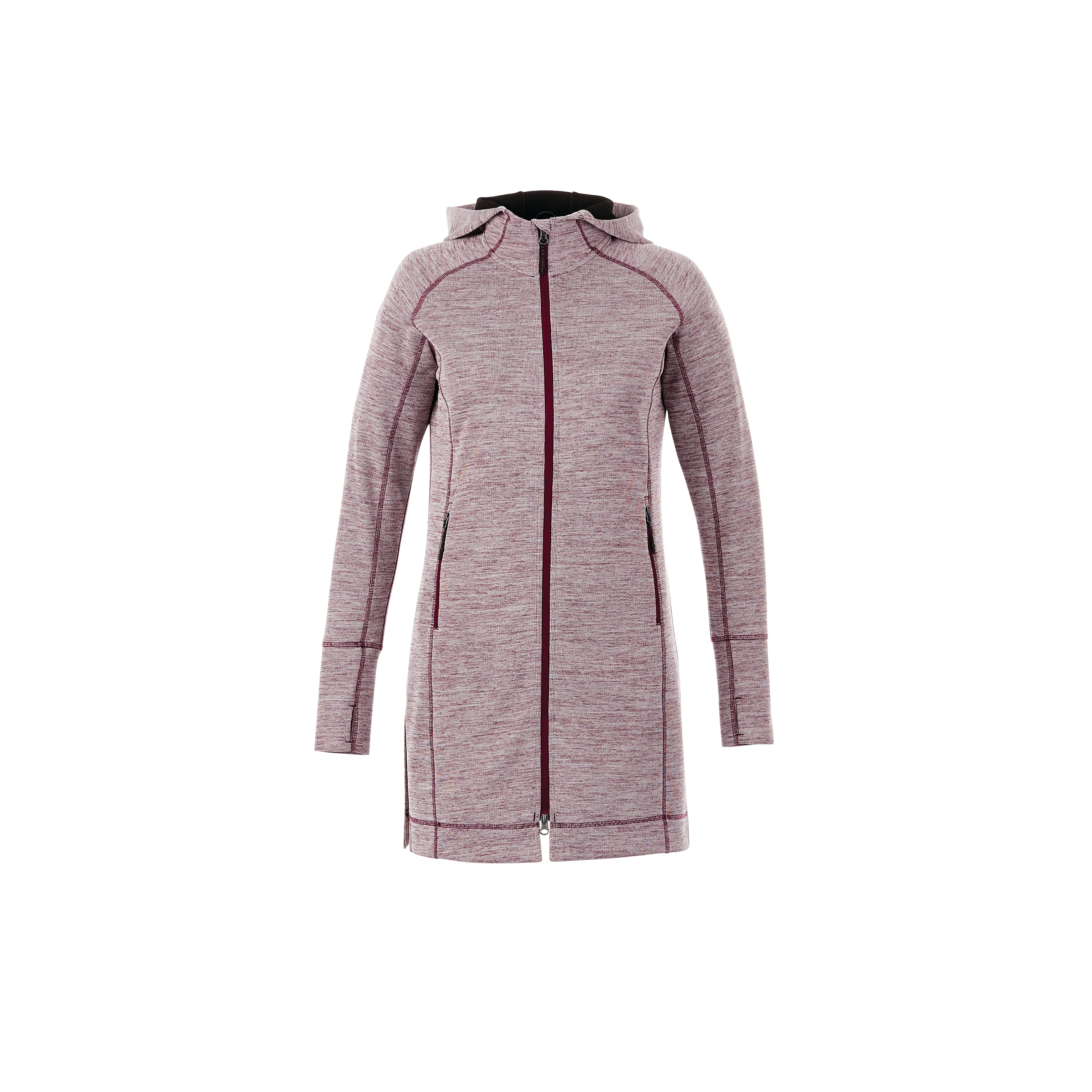 Picture of Women's ODELL Performance Knit Tunic Length Full Zip Hoodie with Thumb Holes