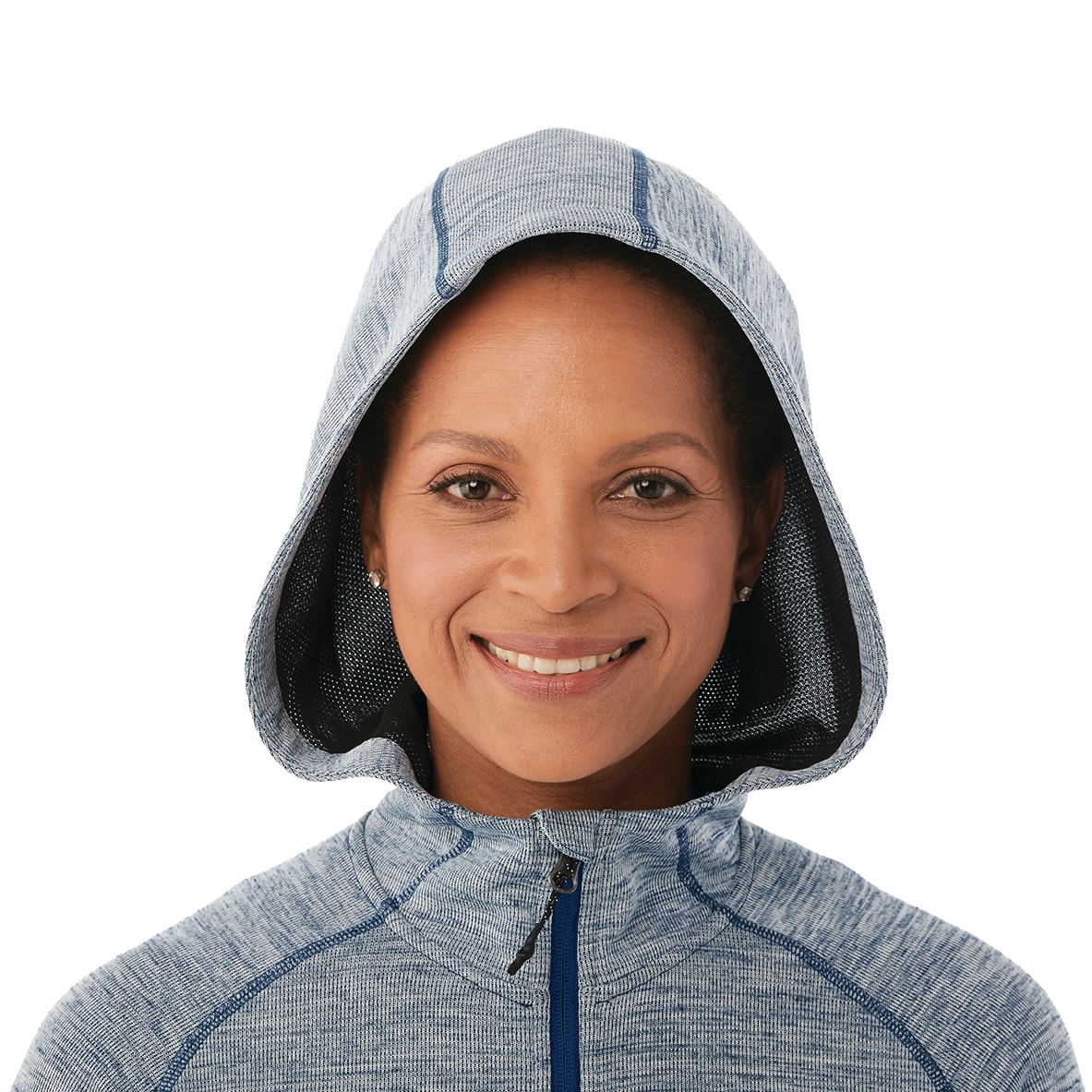 Picture of Women's ODELL Performance Knit Tunic Length Full Zip Hoodie with Thumb Holes