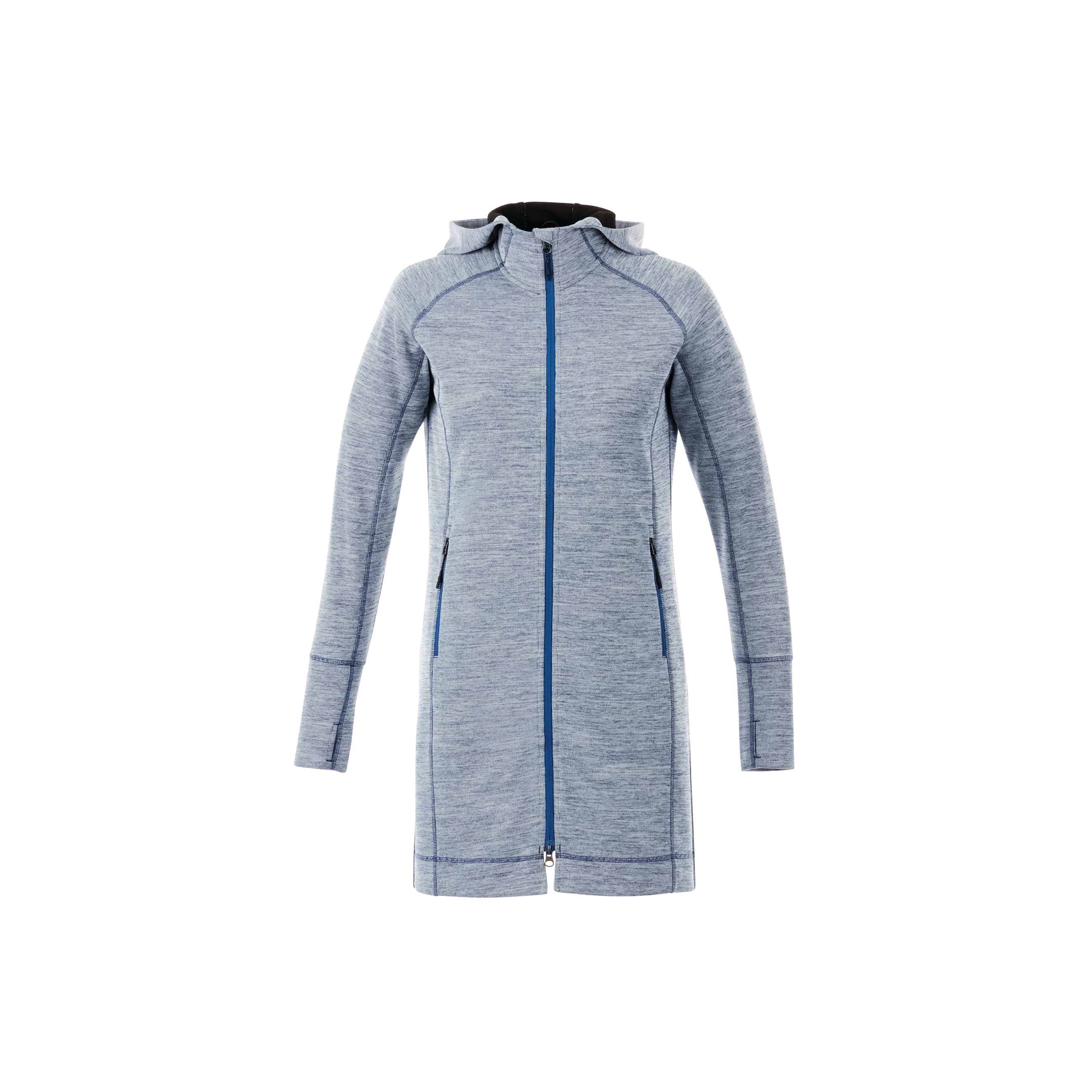 Picture of Women's ODELL Performance Knit Tunic Length Full Zip Hoodie with Thumb Holes