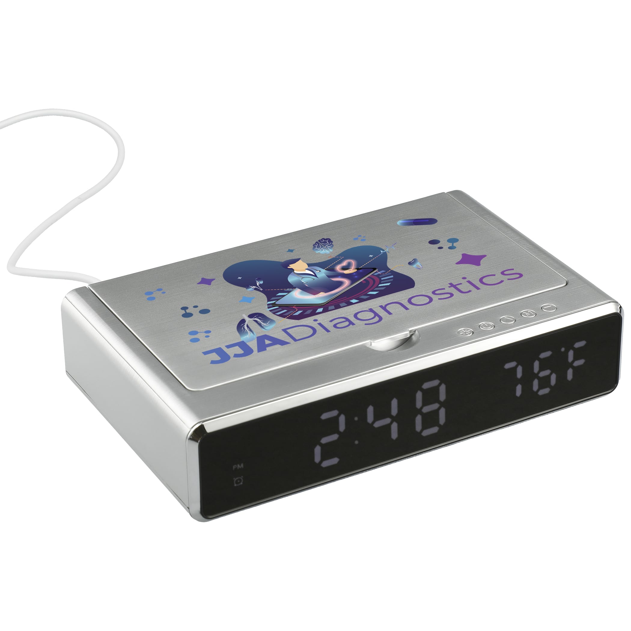 Picture of UV Sanitizer Desk Clock with Wireless Charging