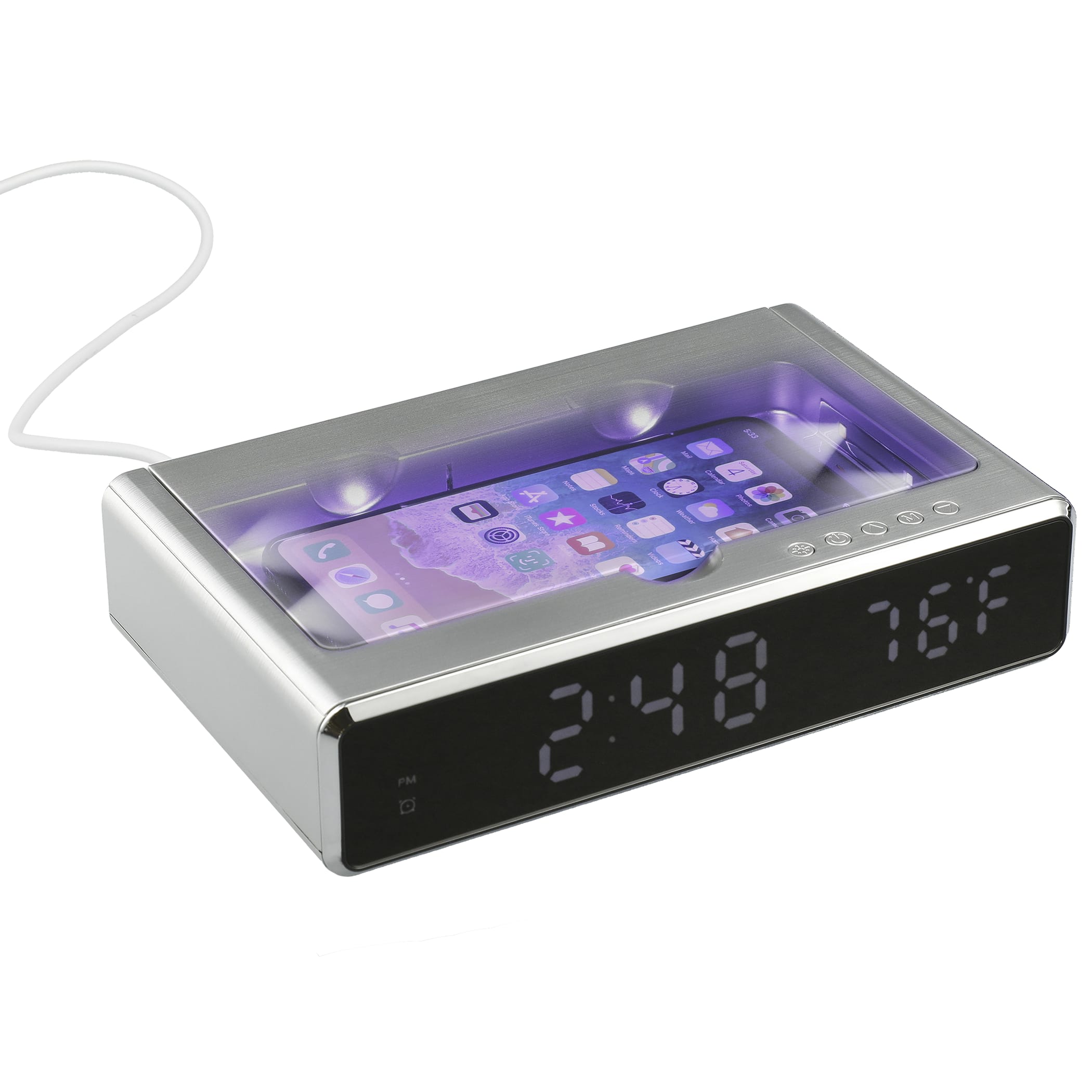 Picture of UV Sanitizer Desk Clock with Wireless Charging