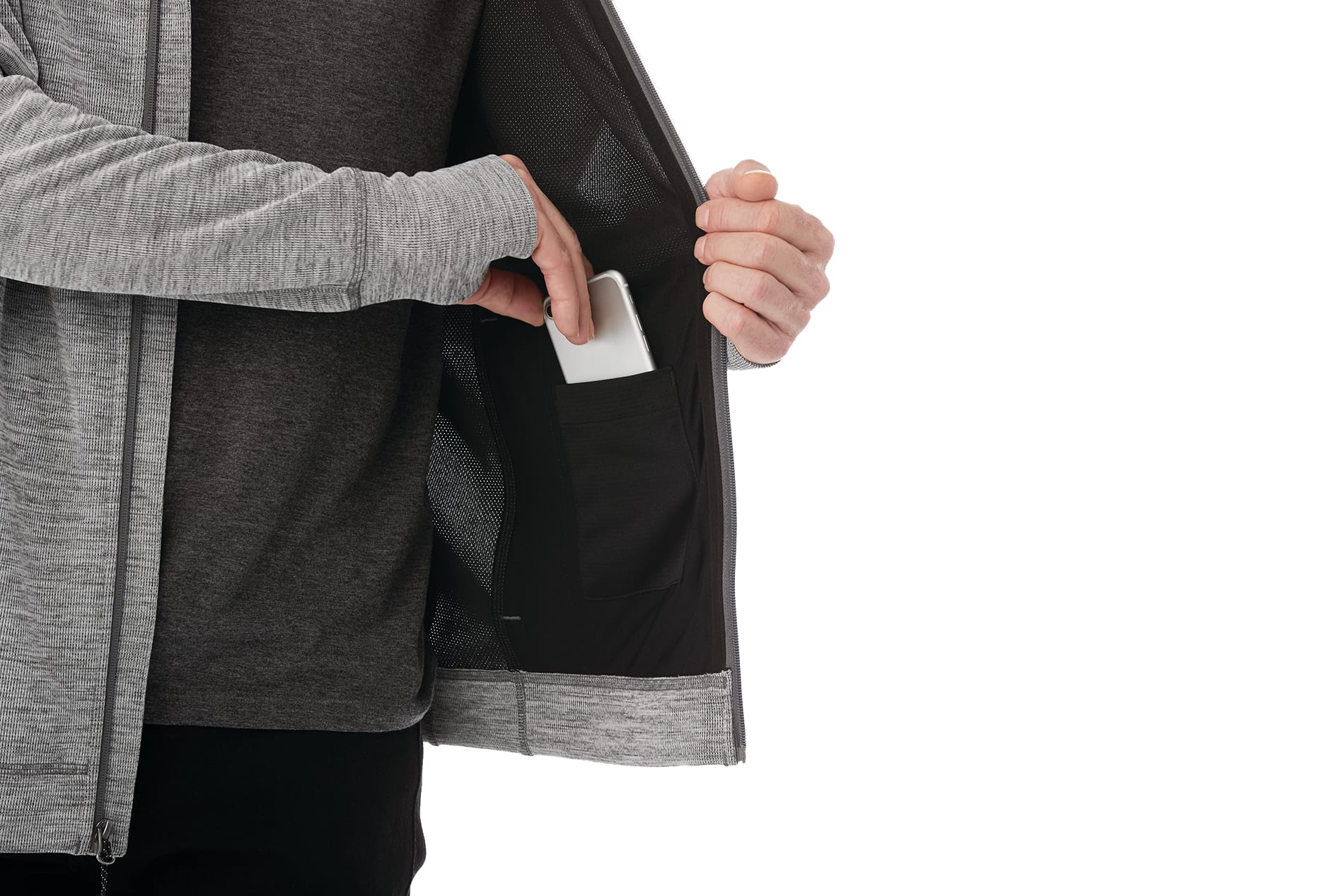 Picture of Men's ODELL Performance Knit Full Zip Hoodie with Thumb Holes