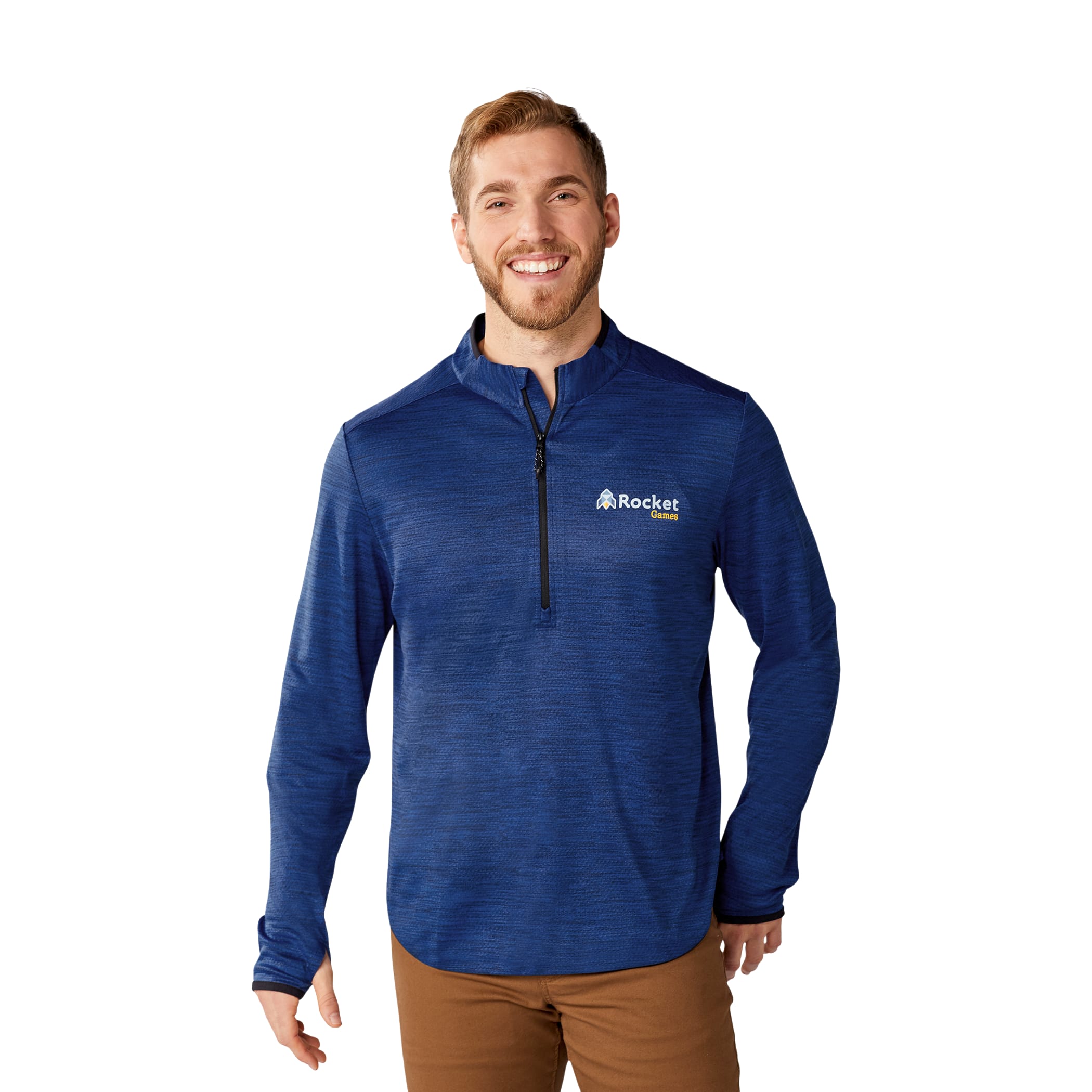 Picture of Men's MATHER Performance Knit Half Zip with Thumb Holes