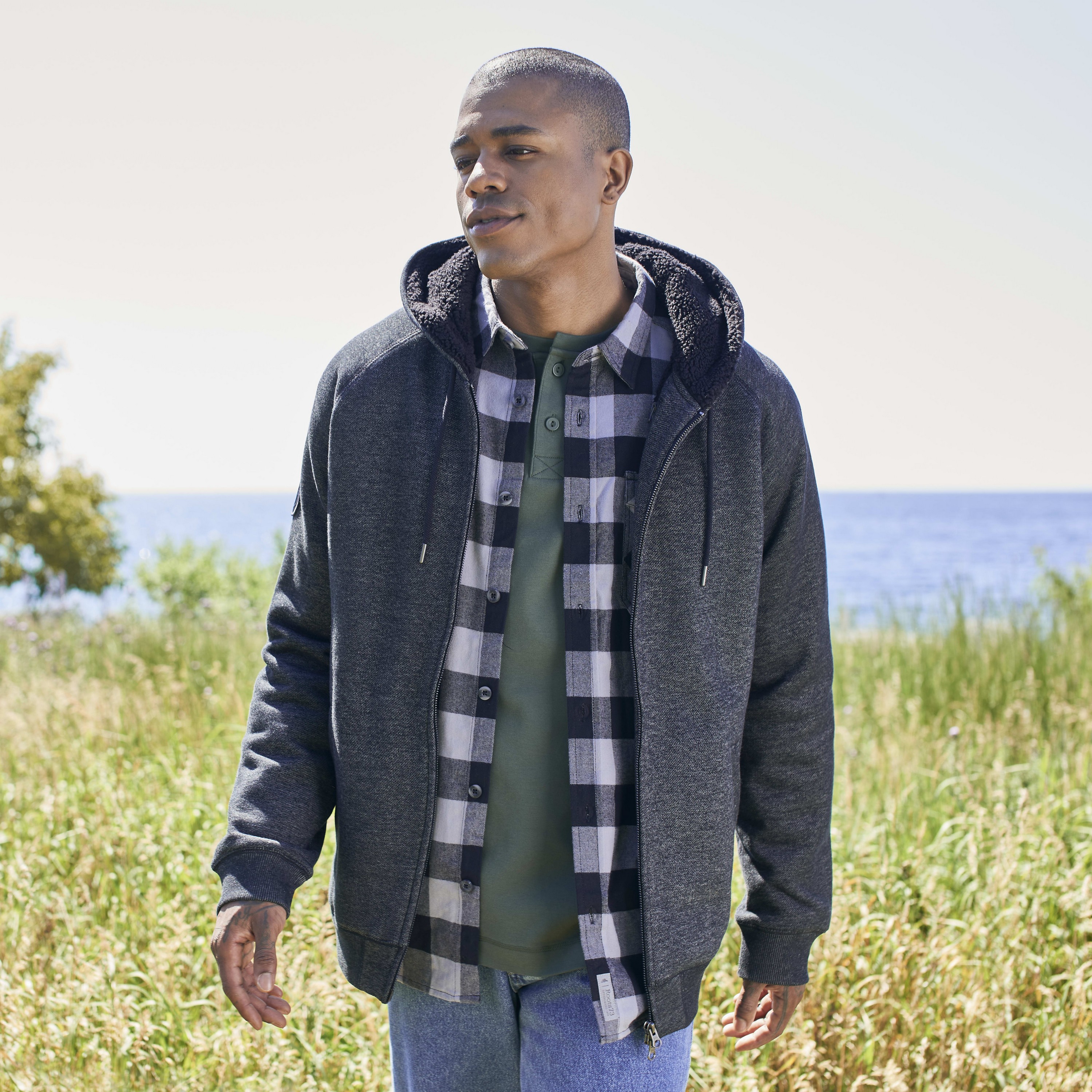 Picture of Men's COPPERBAY Roots73 Heavyweight Sherpa Fleece Lined Full Zip Hoodie
