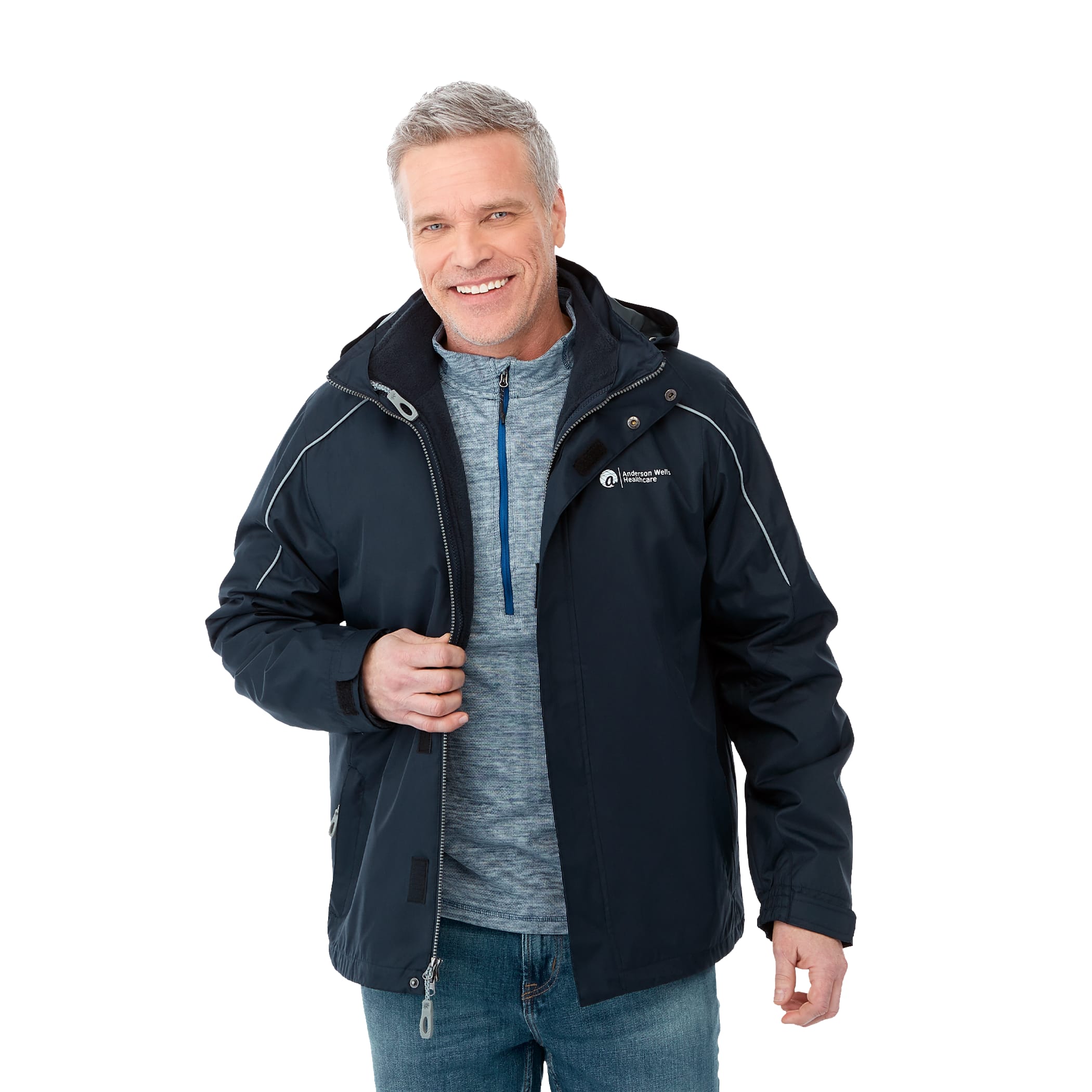 Picture of Men's VALENCIA Waterproof Fleece 3-in-1 Jacket with Detachable Hood