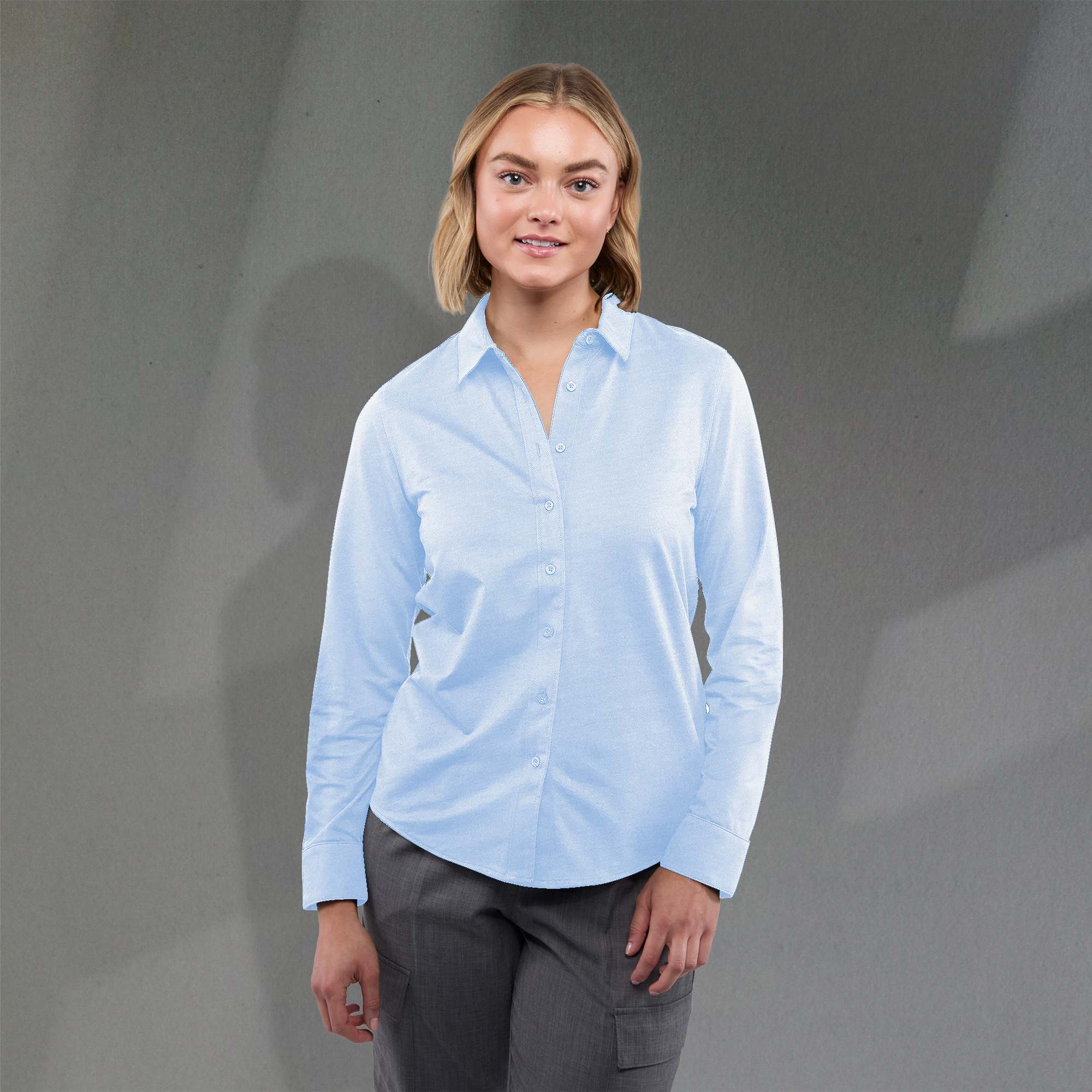 Picture of Women's TATRA Eco Knit Long Sleeve Button Up Shirt