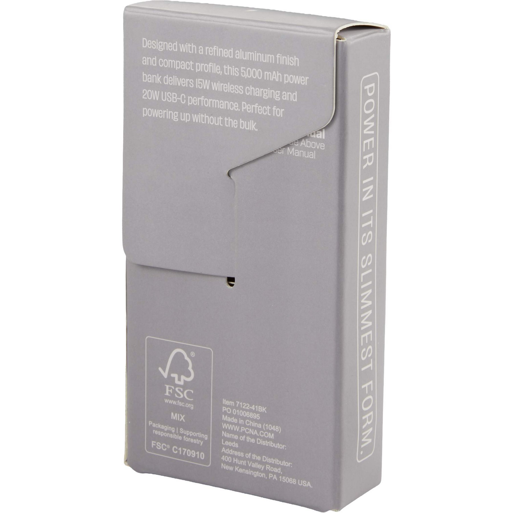 Picture of MagClick™ 5,000 mAh Slim Aluminum Power Bank