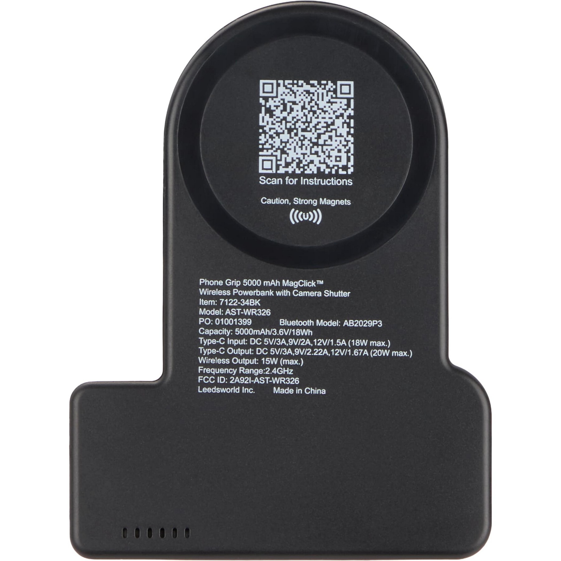 Picture of Phone Grip 5000 mAh MagClick™ Powerbank and Shutte