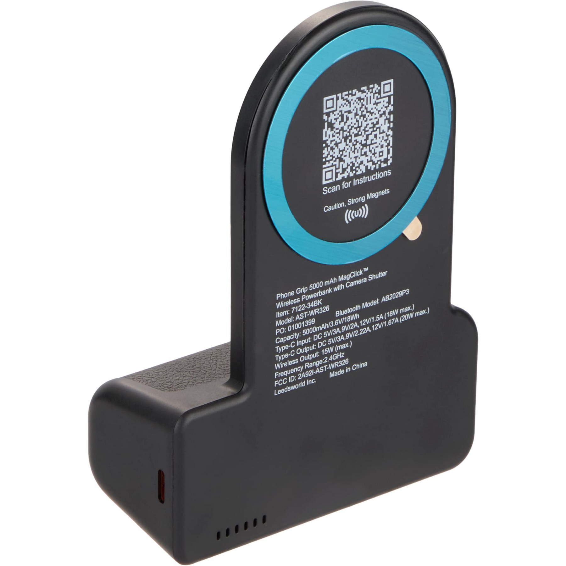 Picture of Phone Grip 5000 mAh MagClick™ Powerbank and Shutte