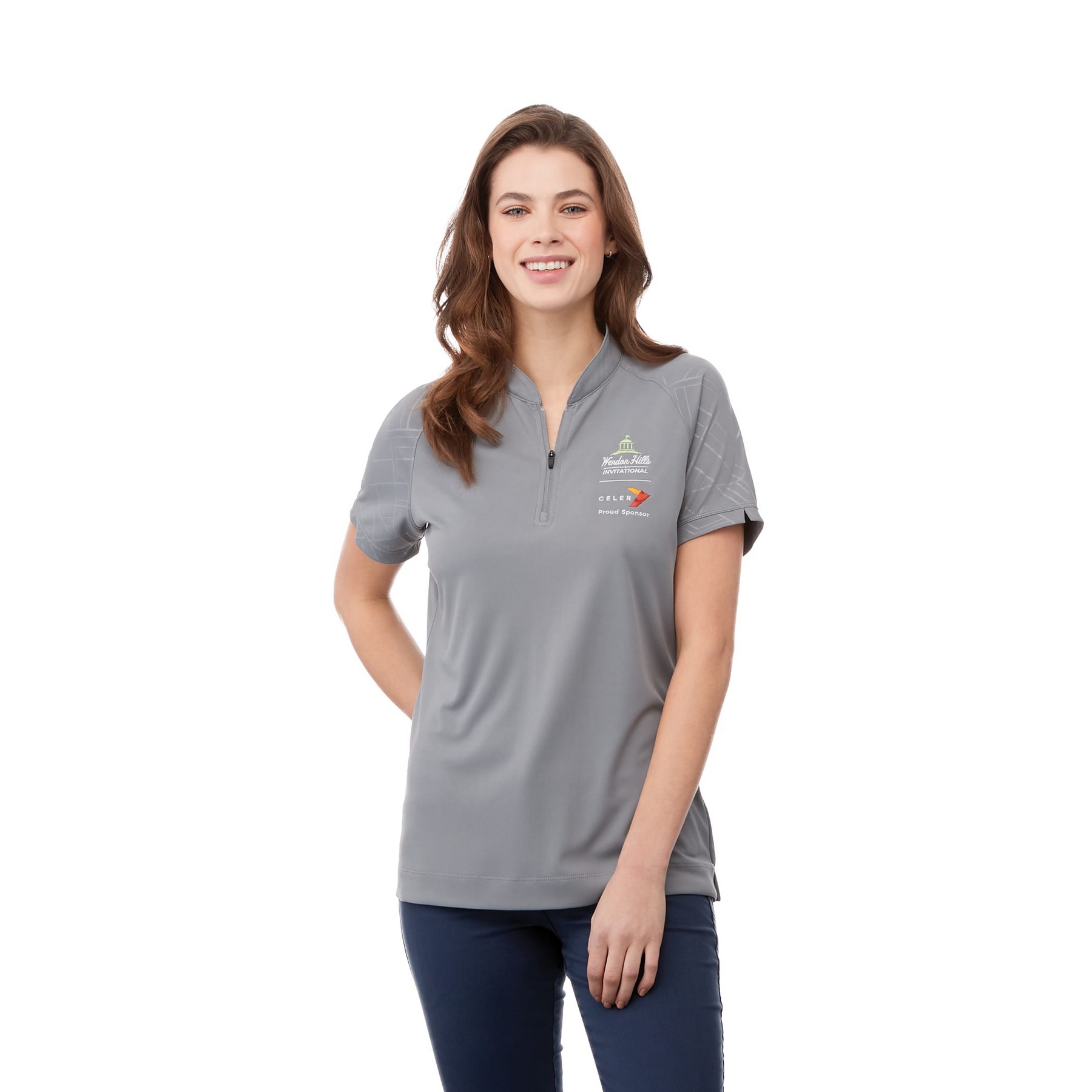 Picture of Women's HAKONE Short Sleeve Zip Up Polo