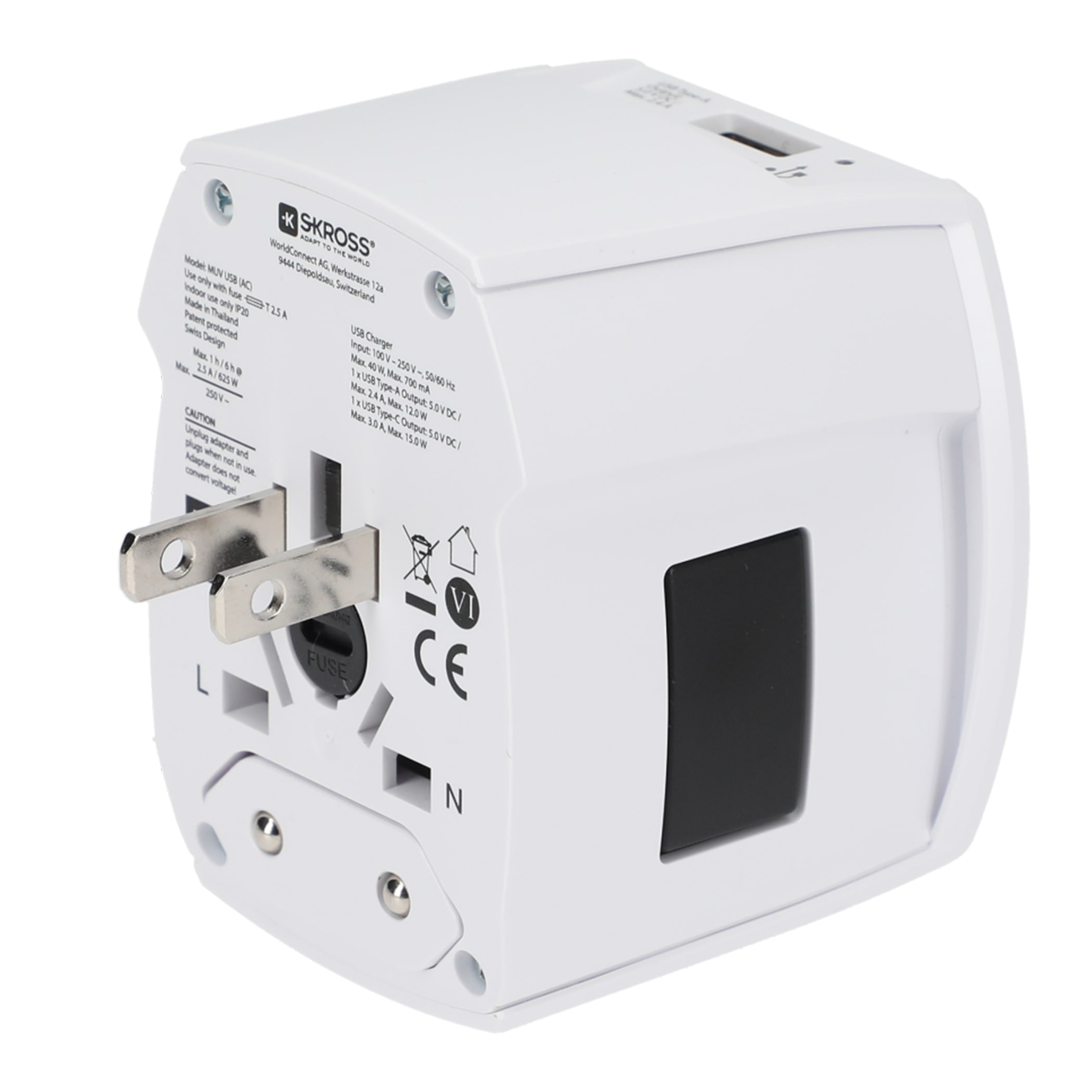 Picture of SKROSS World Travel Adapter MUV USB Type A & Type C