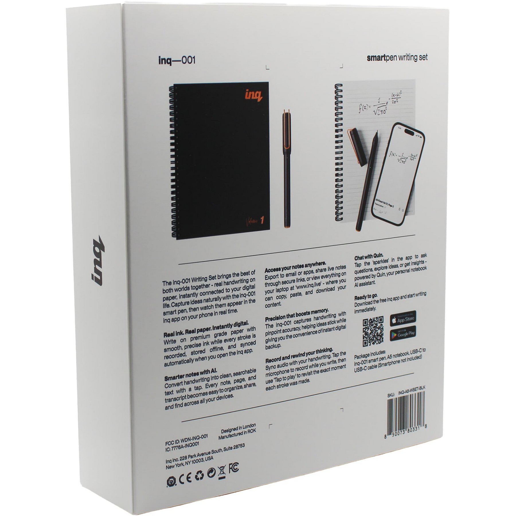 Picture of inq Smart Pen Writing and Notebook Set