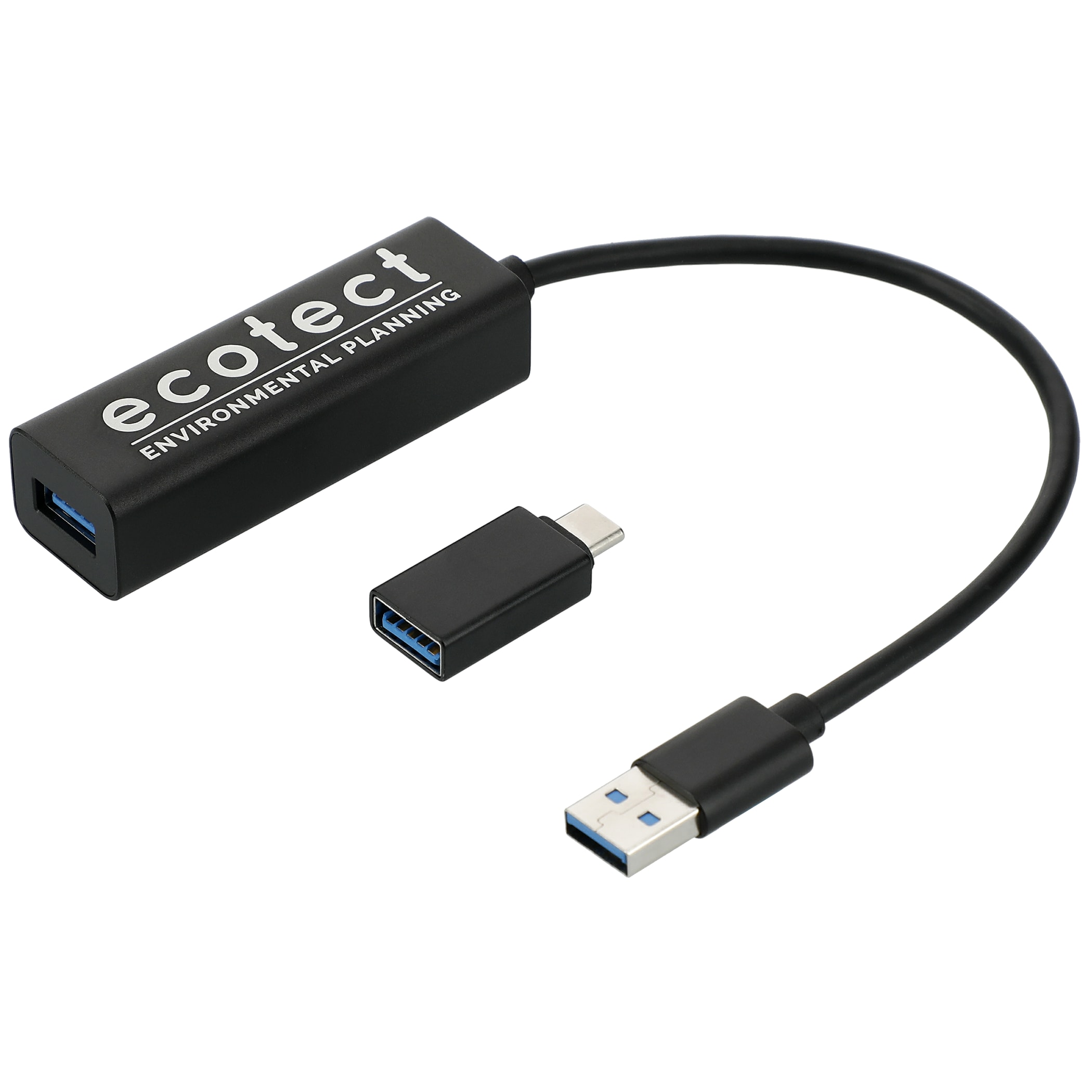 Picture of Aluminum 4-Port USB 3.0 Hub with Type C Adapter