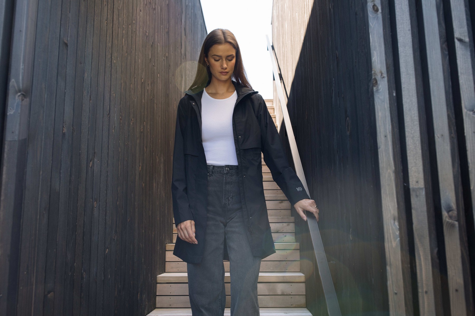 Picture of Women's tentree Nimbus Long Waterproof Rain Jacket