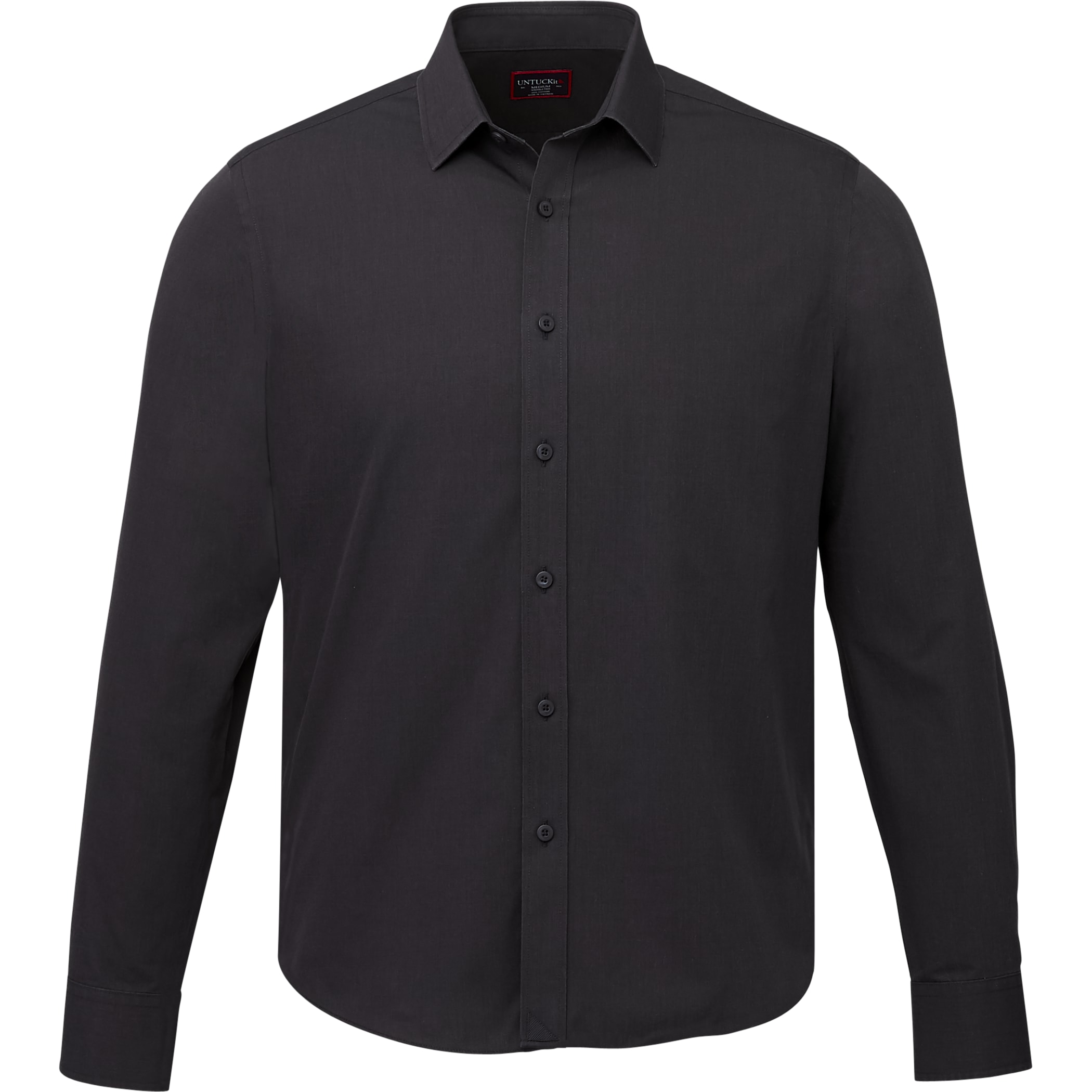 Picture of Men's UNTUCKit Black Stone Wrinkle-Free Long Sleeve Slim-Fit Button Up Shirt