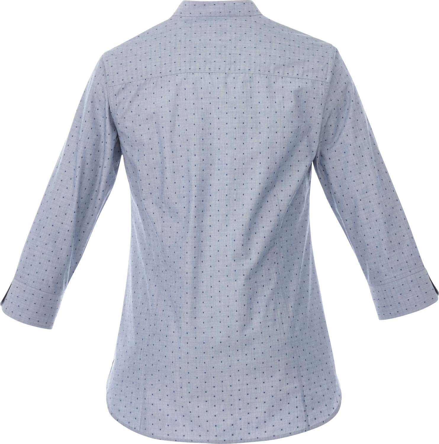 Picture of Women's HUNTINGTON Three Quarter Sleeve Dotted Mandarin Collar Button Up Shirt