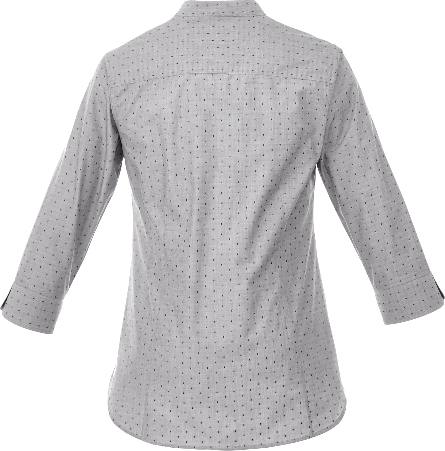 Picture of Women's HUNTINGTON Three Quarter Sleeve Dotted Mandarin Collar Button Up Shirt