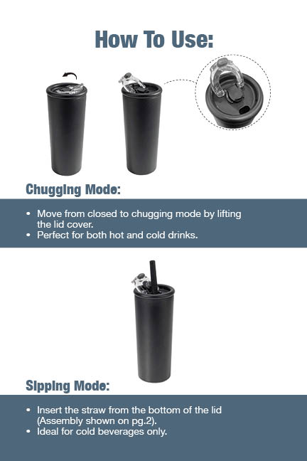 Picture of Kyser Recycled Vacuum Tumbler w/ Straw 20oz