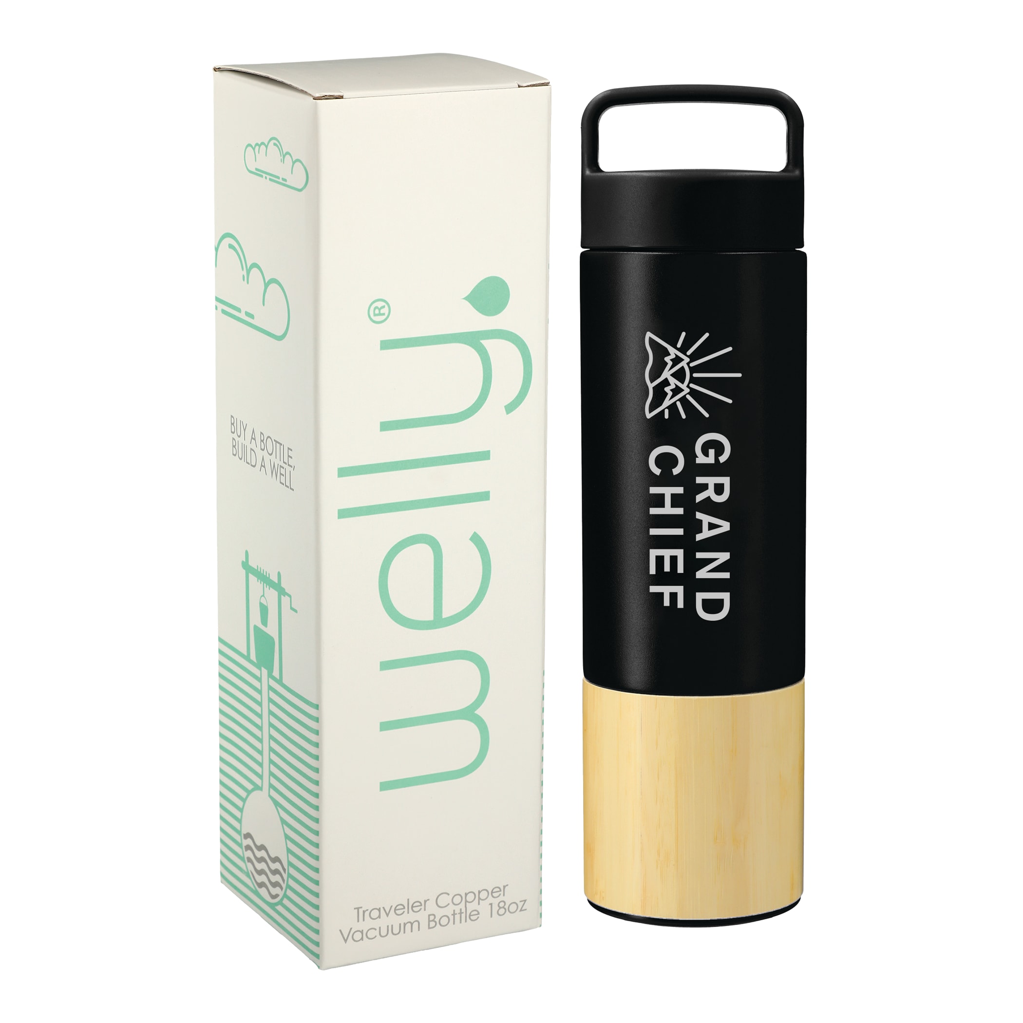 Picture of Wellyr Traveler Copper Vacuum Bottle 18oz w/ GB