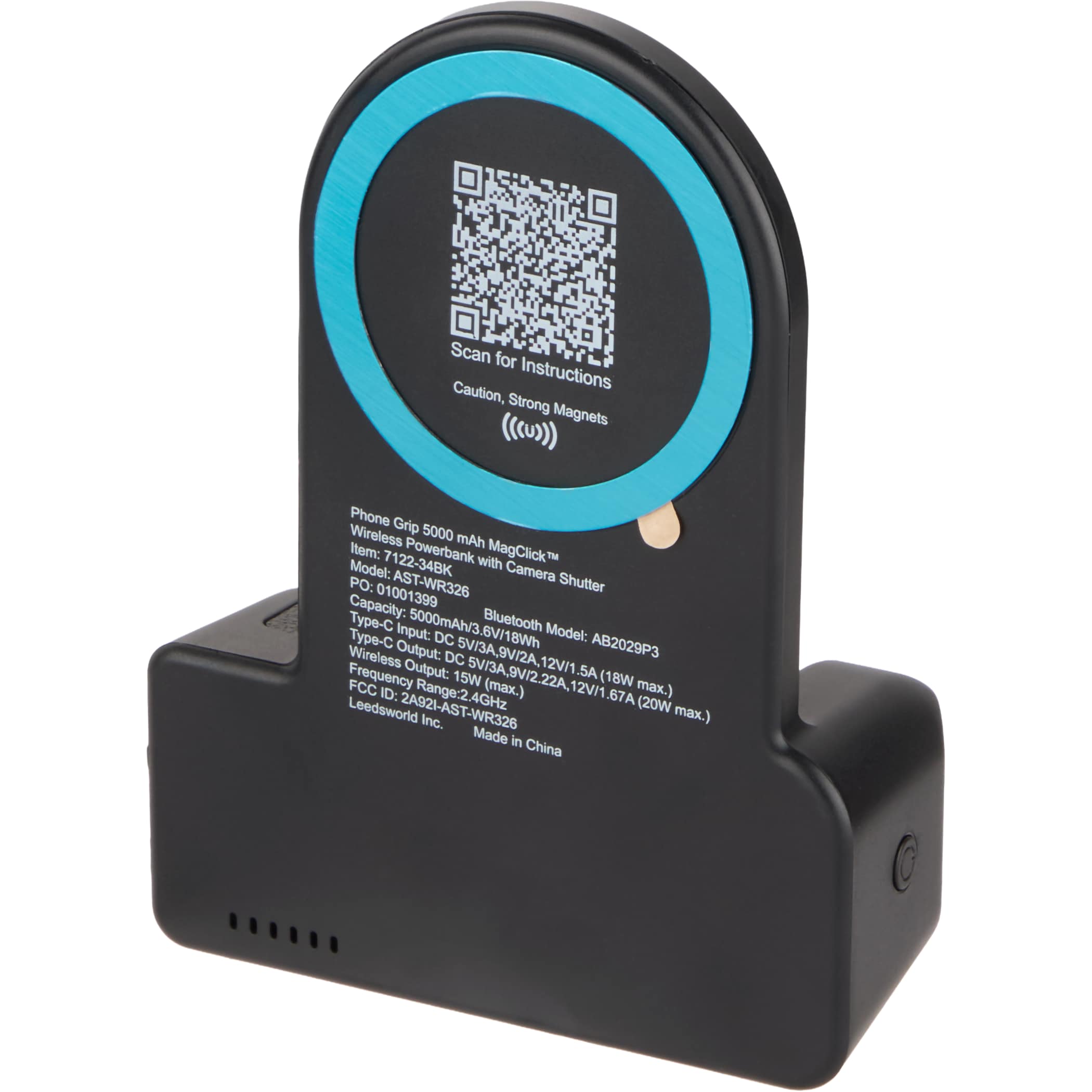 Picture of Phone Grip 5000 mAh MagClick™ Powerbank and Shutte