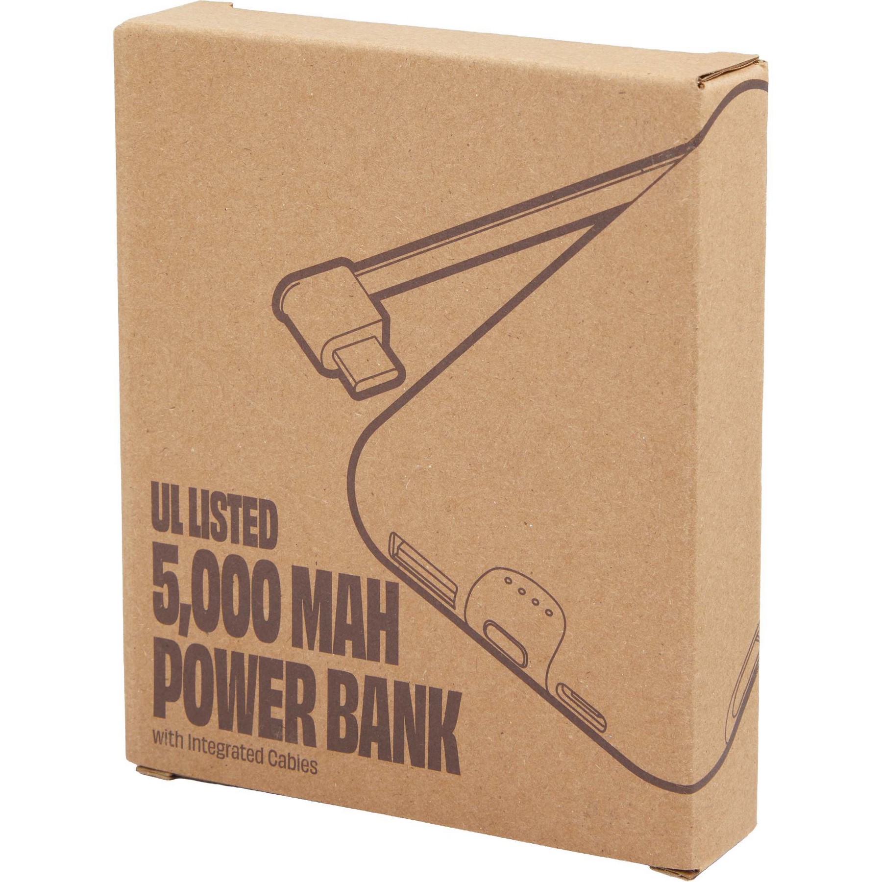 Picture of UL Listed 5000 20W Power Bank with Integrated Cabl