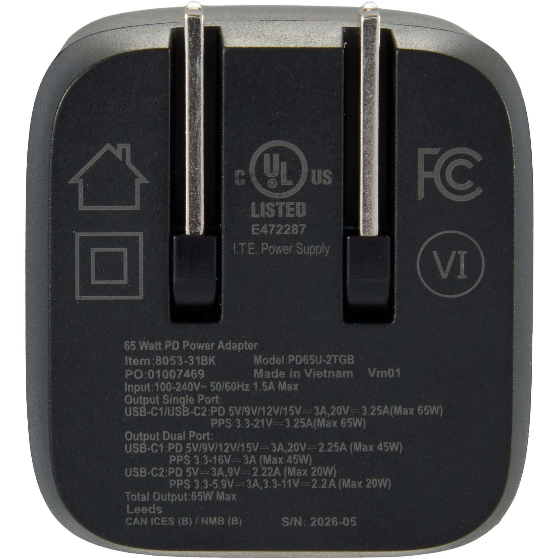 Picture of High Sierra 65W USB Wall Charger and Cable Kit