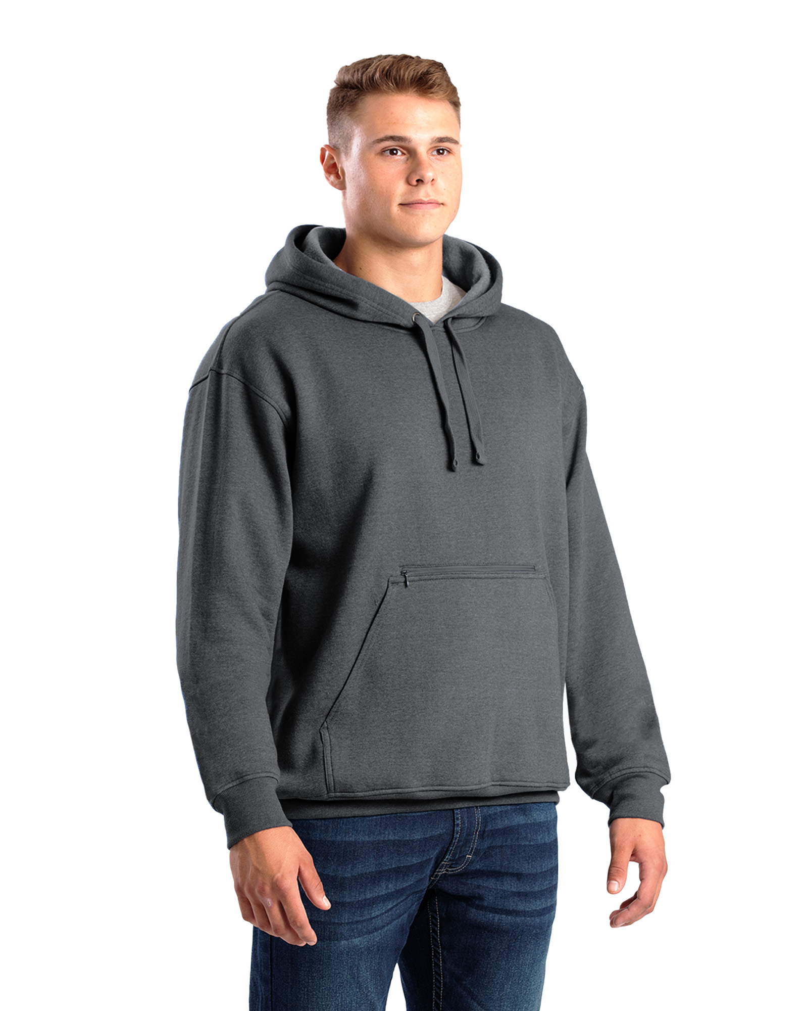 Picture of Berne Heritage Zippered Pocket Hooded Sweatshirt - Men's