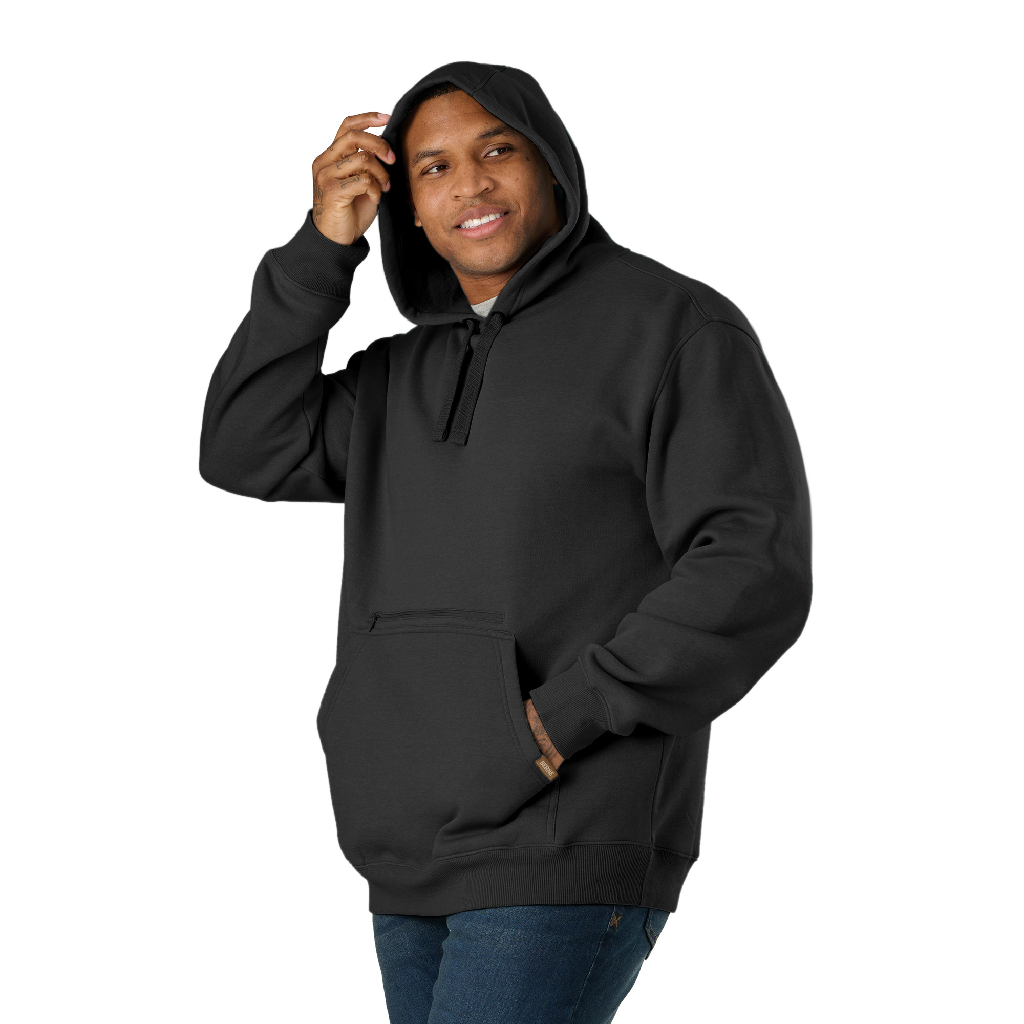 Picture of Berne Heritage Zippered Pocket Hooded Sweatshirt - Men's