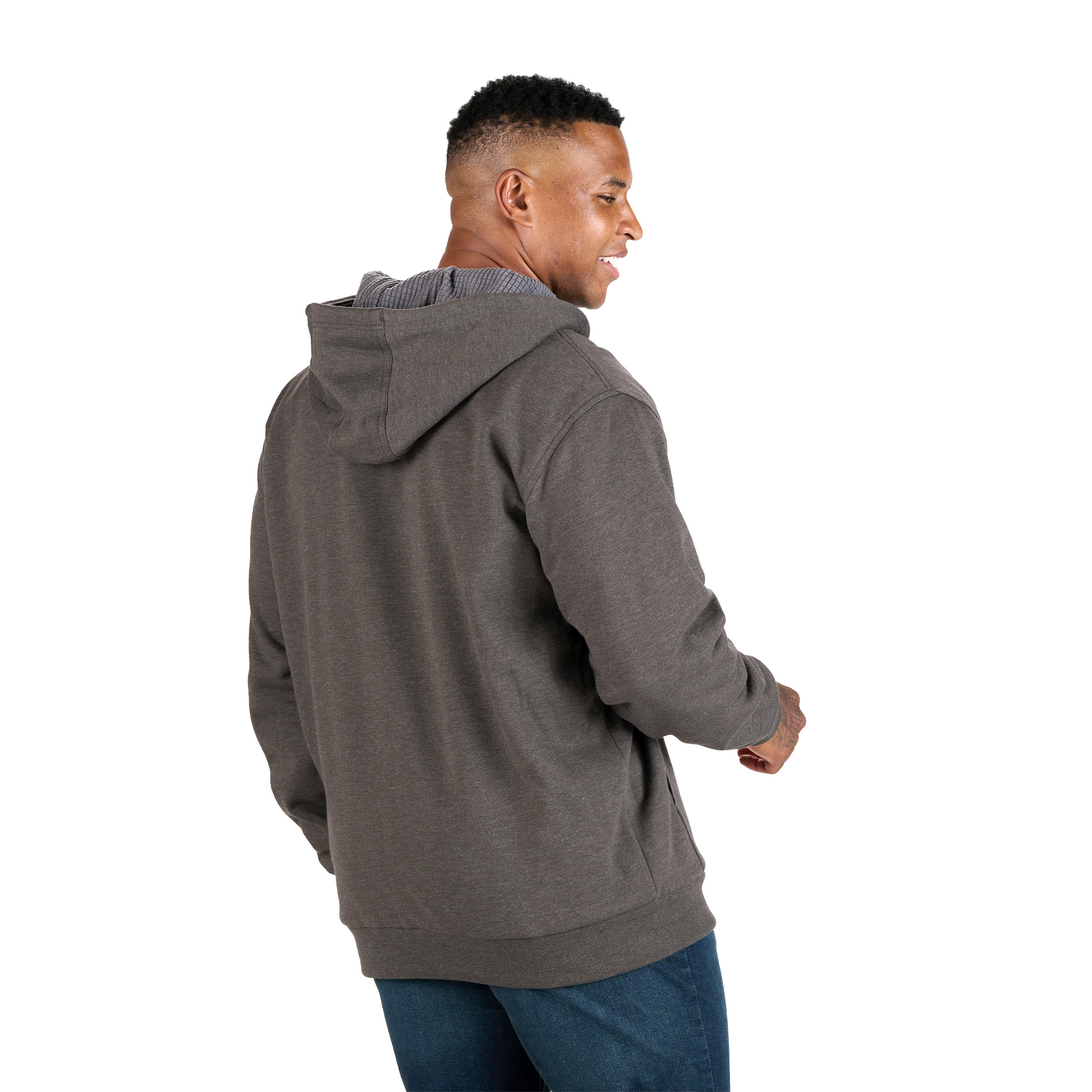 Picture of Berne Heritage Grid Fleece-Lined Zip Sweatshirt - Men's