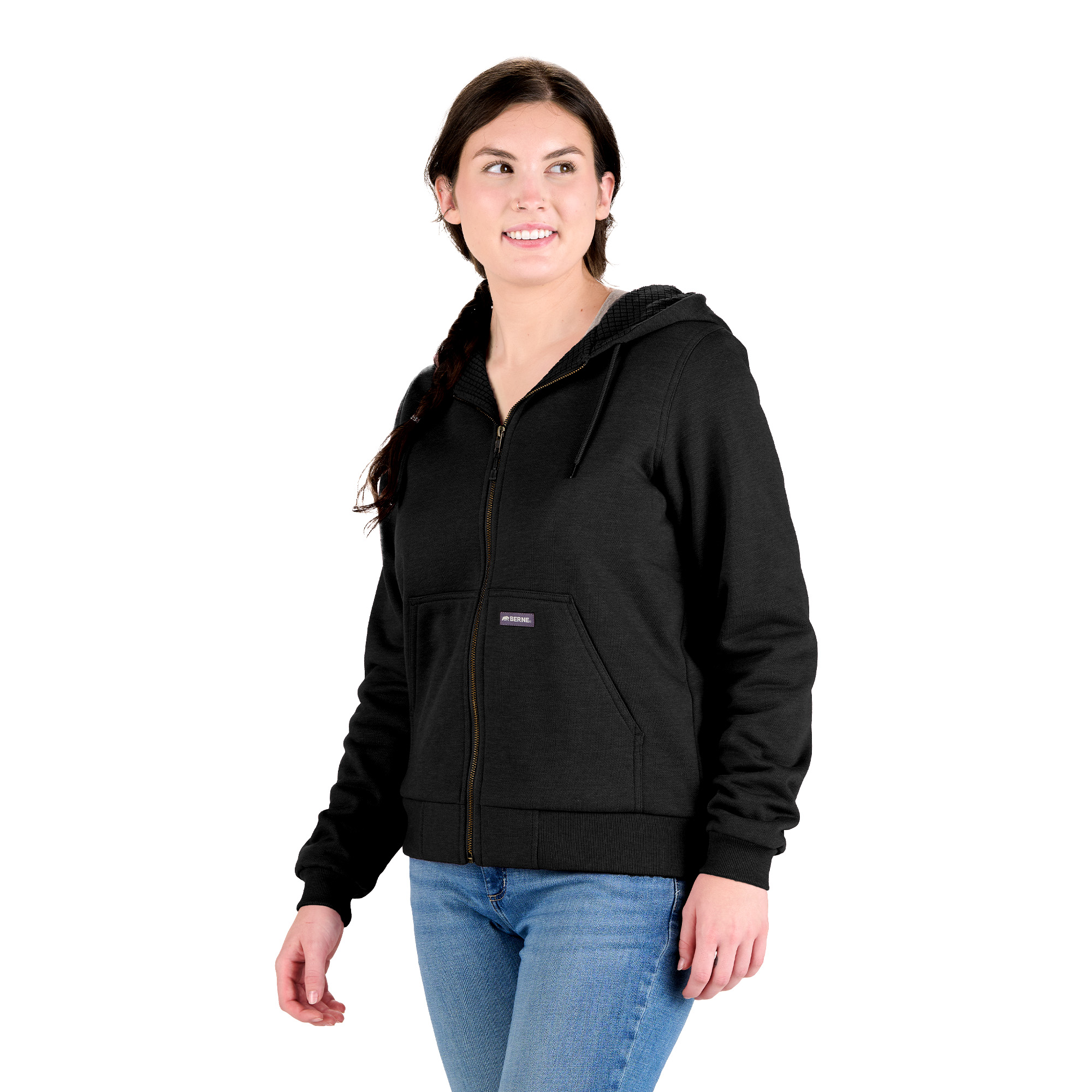 Picture of Berne Heritage Grid Fleece-Lined Zip Sweatshirt - Women's