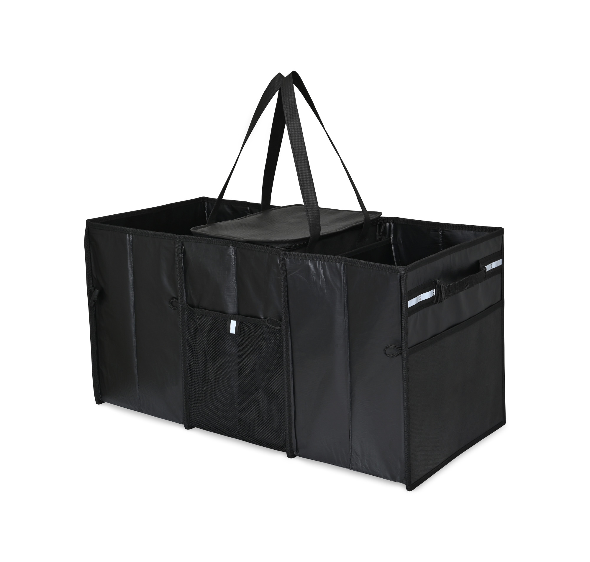 Picture of Structure Laminated Recycled Non-Woven Cargo Box with Cooler - Black