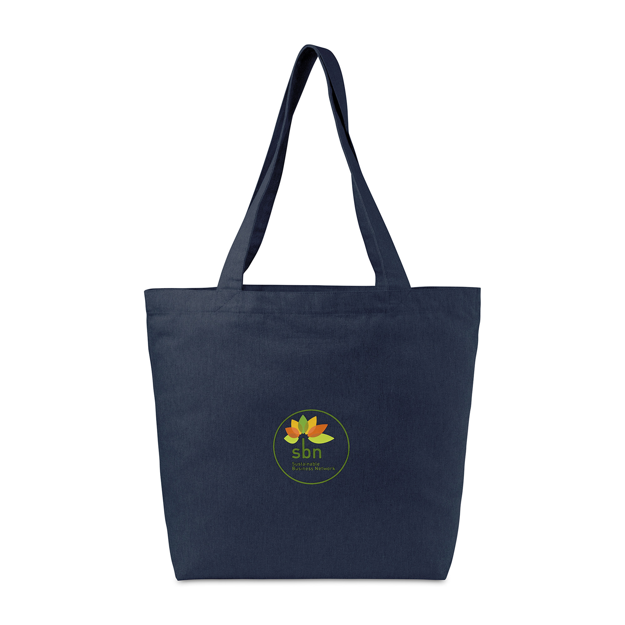 Picture of Recycled Cotton Shopper Tote with Interior Pocket - AWARE - Indigo Denim