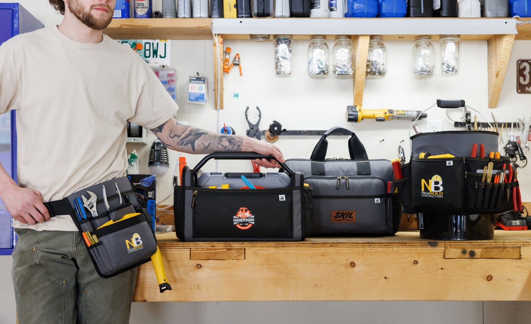 Picture of Heritage Supply Pro Recycled rPET Tool Belt Pouch - Dark Grey