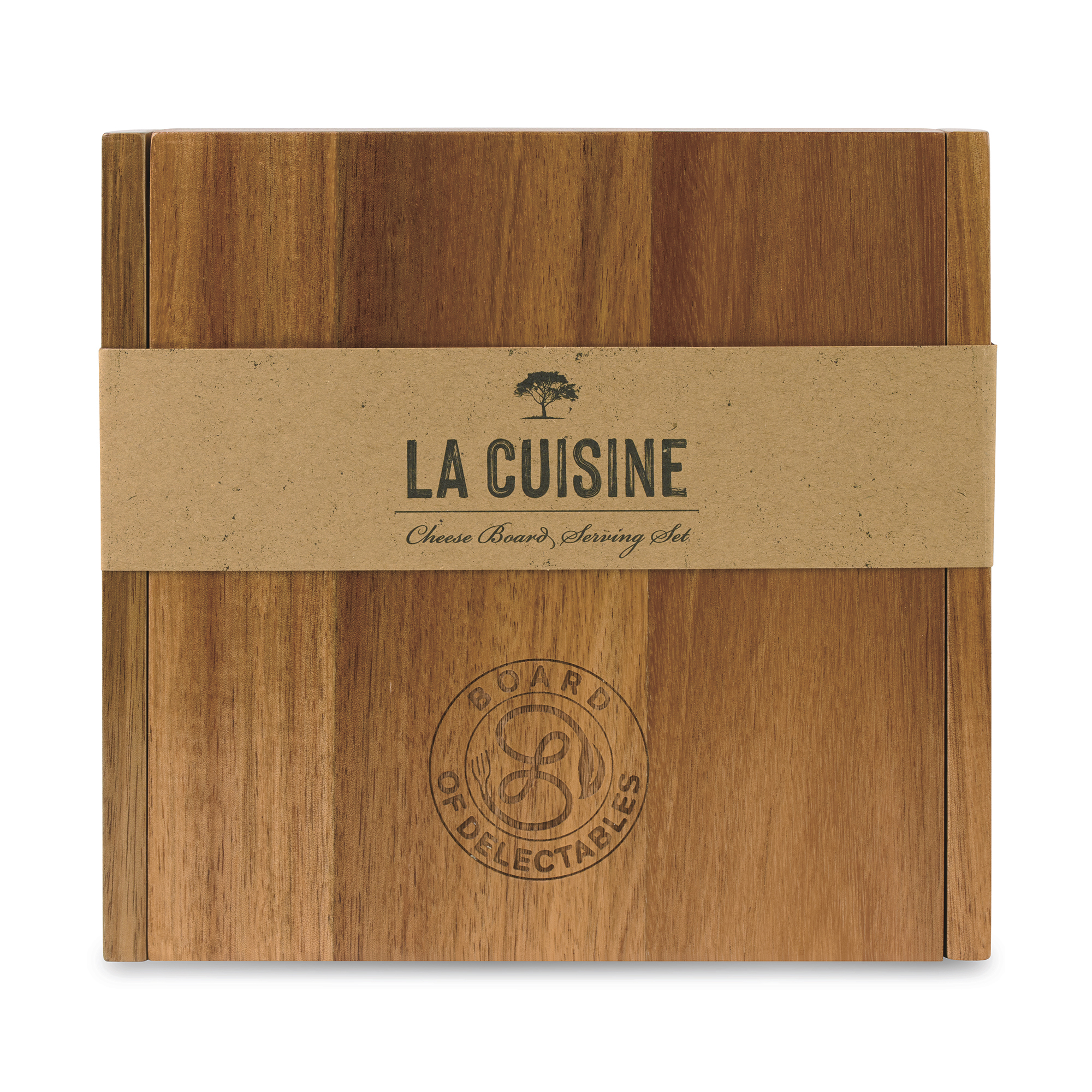 Picture of La Cuisine Cheese Board with Serving Set - Wood