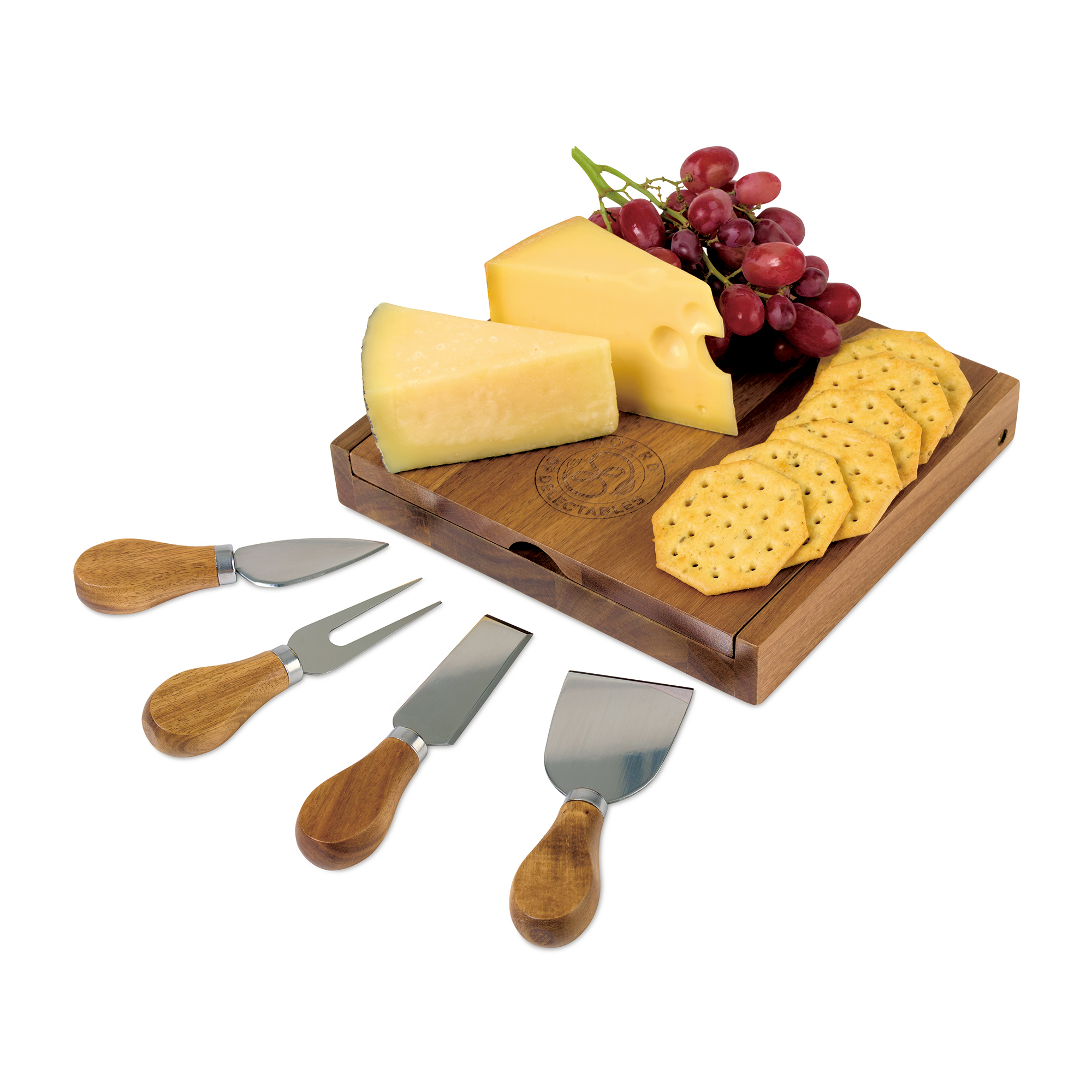 Picture of La Cuisine Cheese Board with Serving Set - Wood