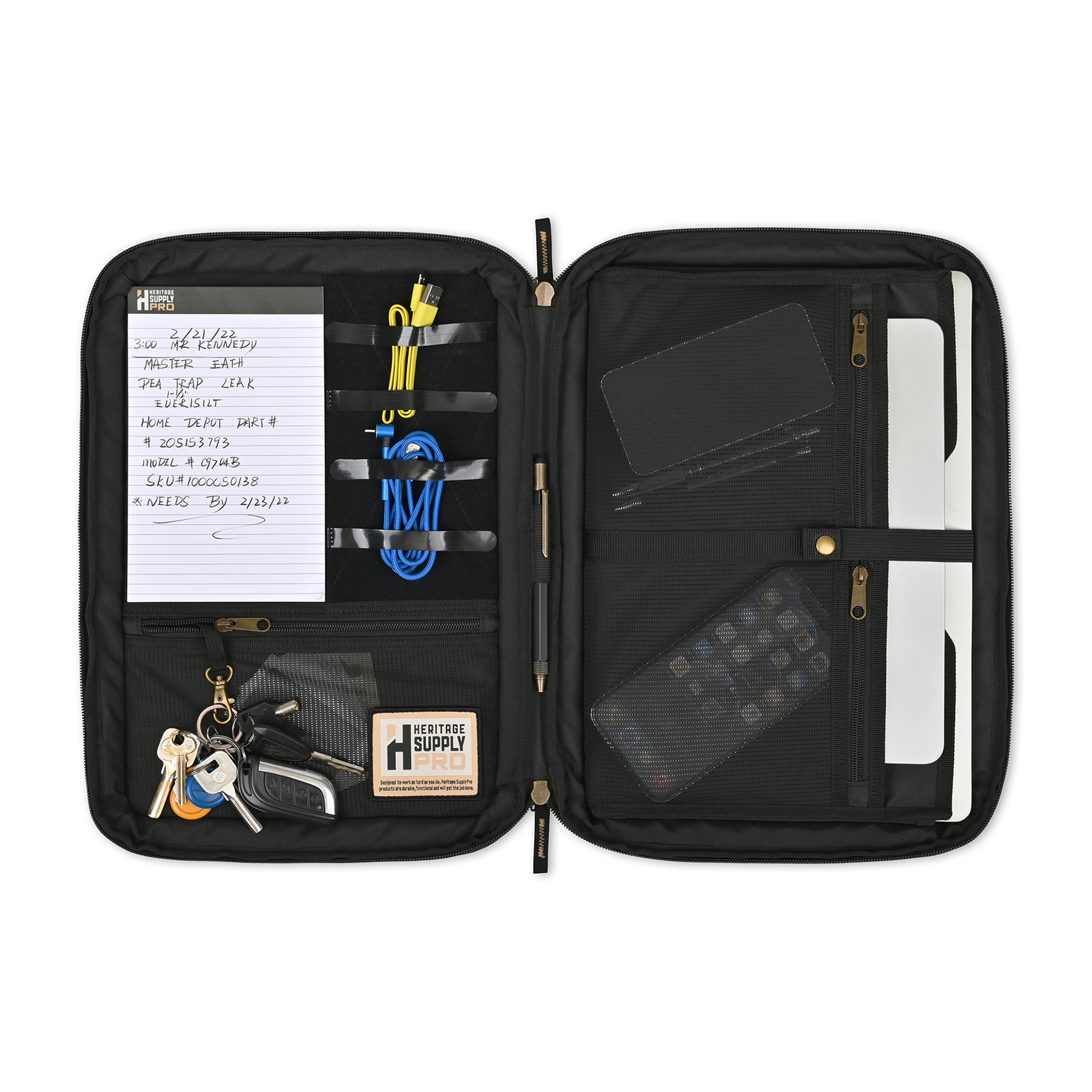 Picture of Heritage Supply Pro Padfolio & Construction Pen Set - Black