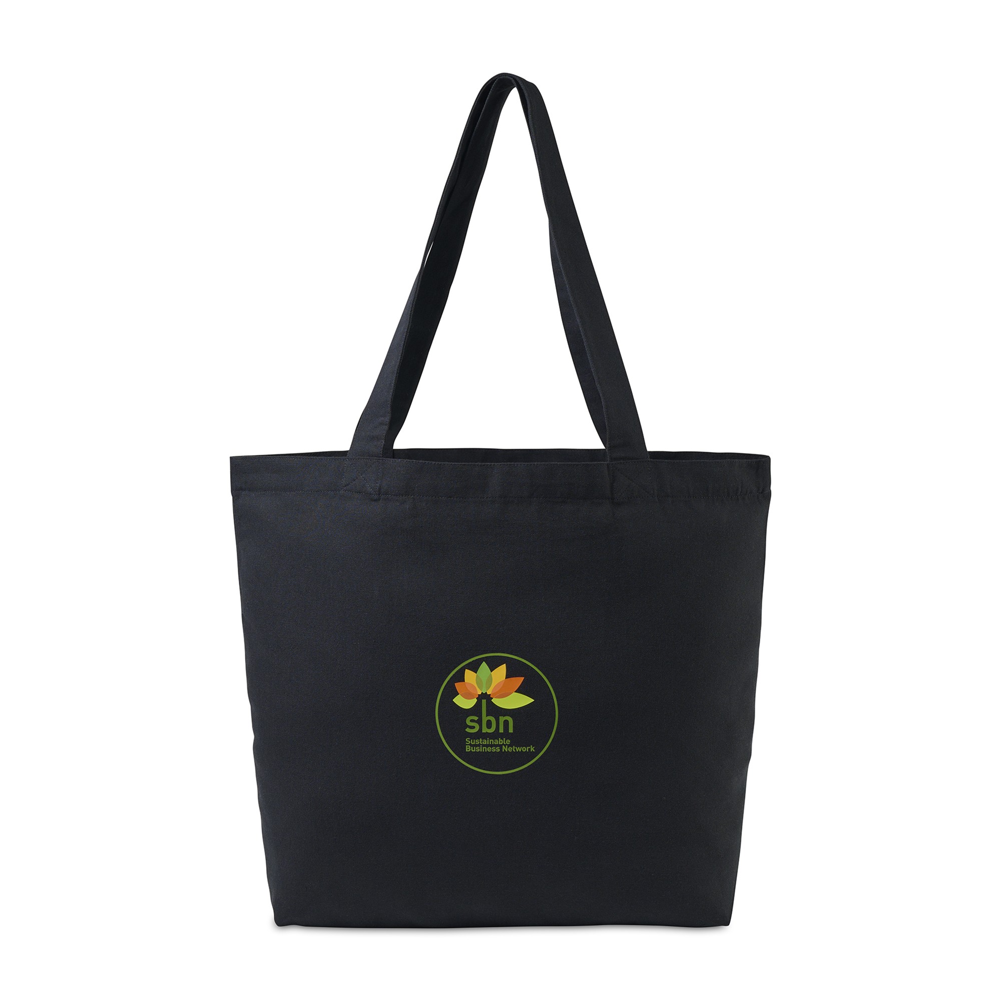 Picture of Recycled Cotton Shopper Tote with Interior Pocket - AWARE - Black