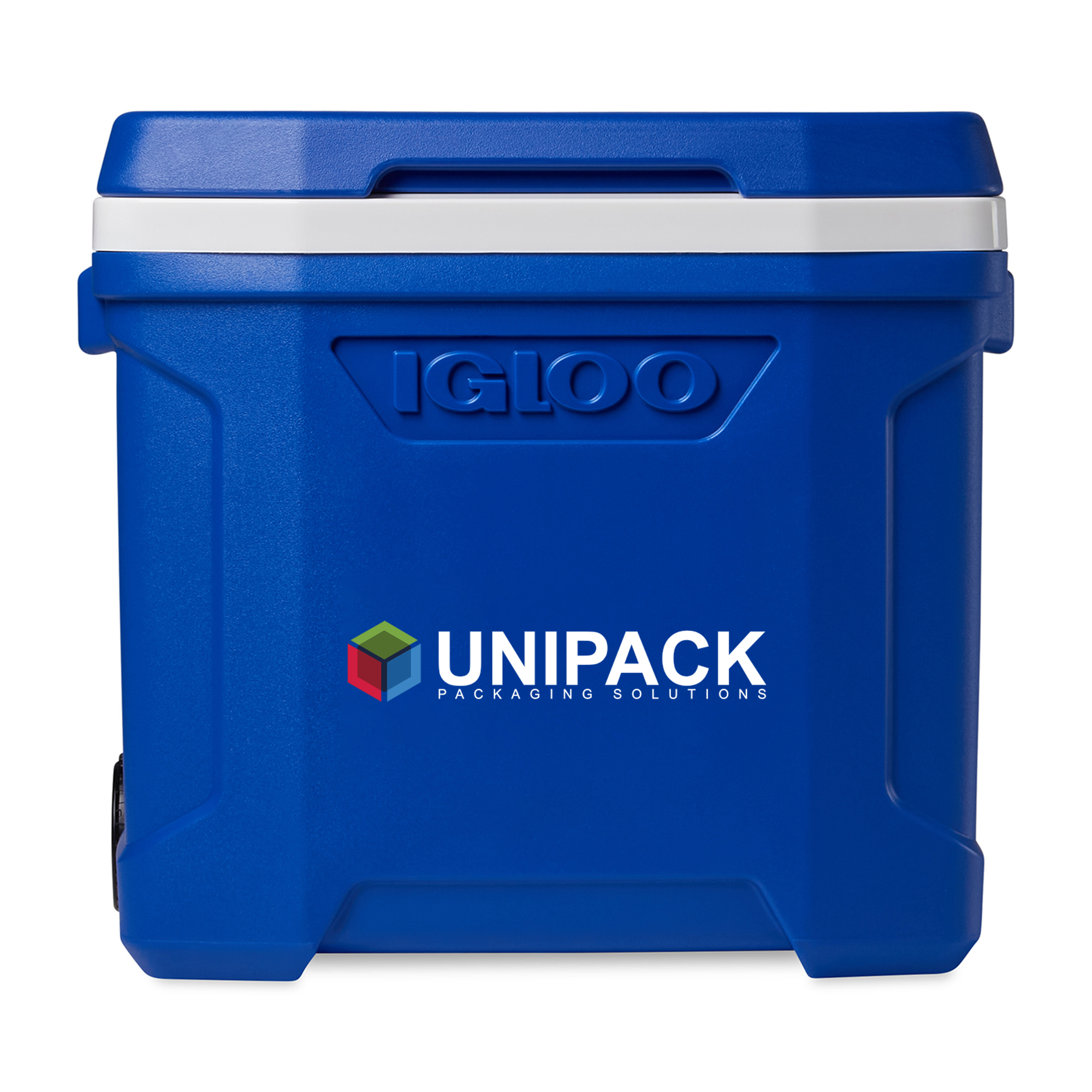 Picture of Igloo Profile II 28 Qt Roller Cooler - White-Majestic Blue