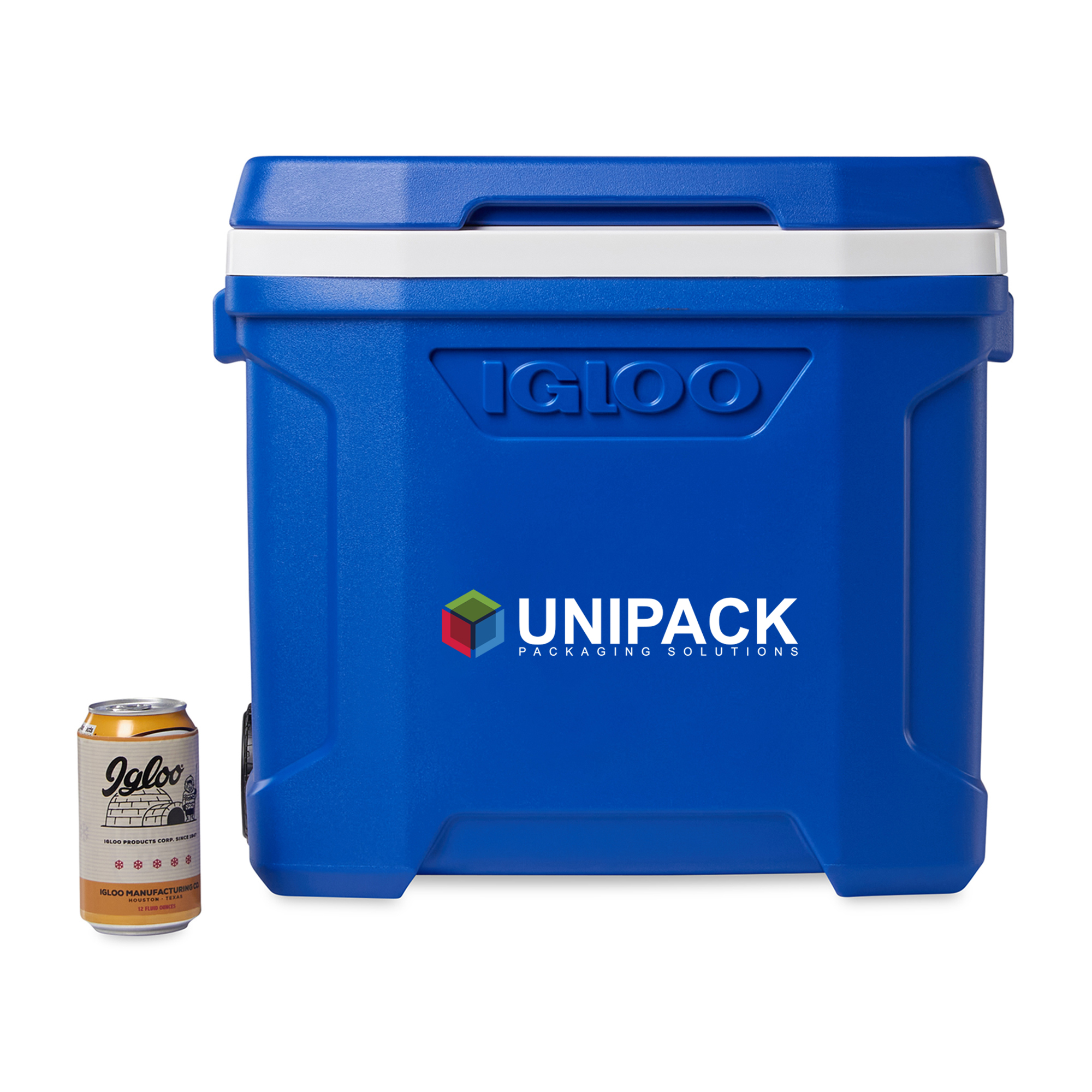 Picture of Igloo Profile II 28 Qt Roller Cooler - White-Majestic Blue