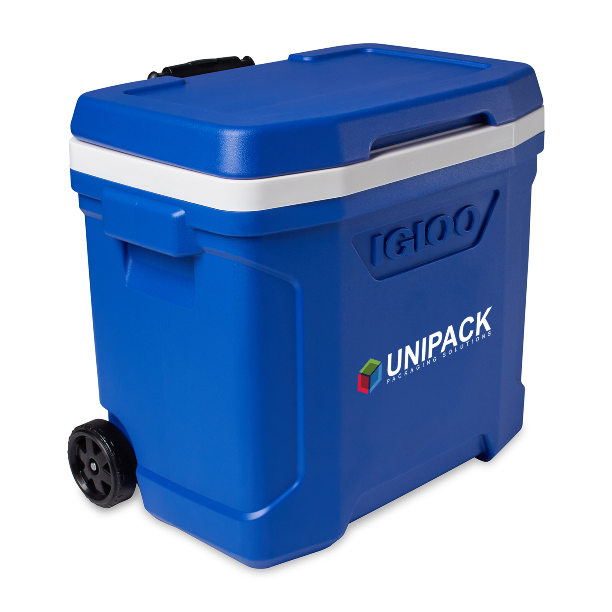 Picture of Igloo Profile II 28 Qt Roller Cooler - White-Majestic Blue