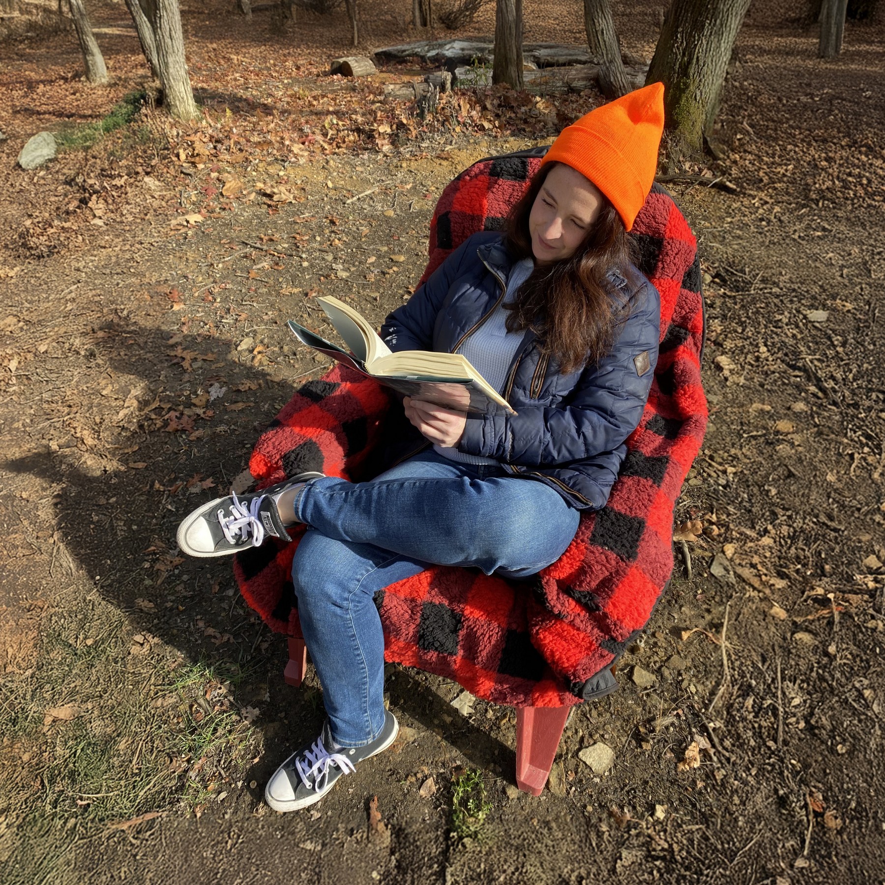 Picture of City Bonfires The Chair Blanket - Buffalo Plaid