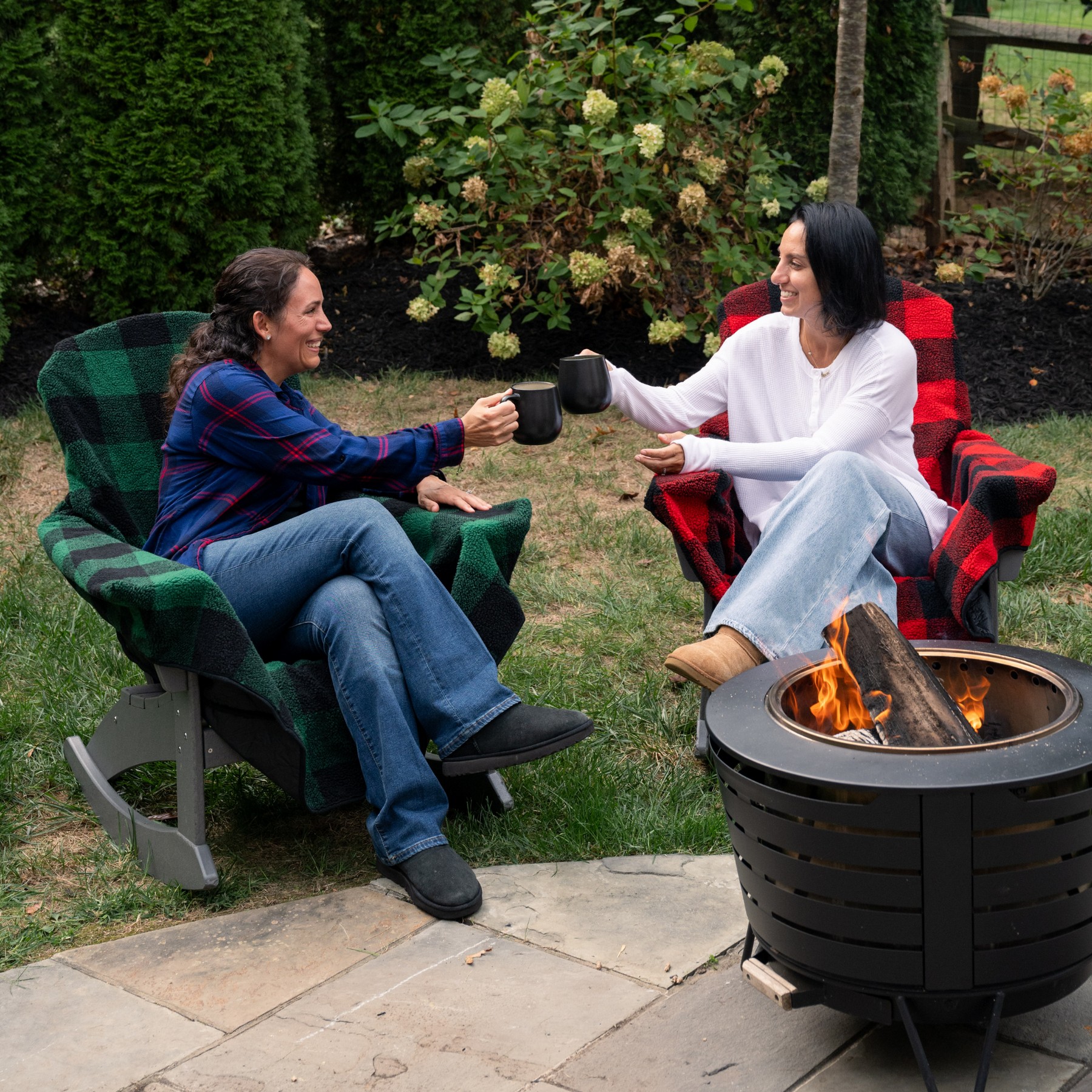Picture of City Bonfires The Chair Blanket - Buffalo Plaid
