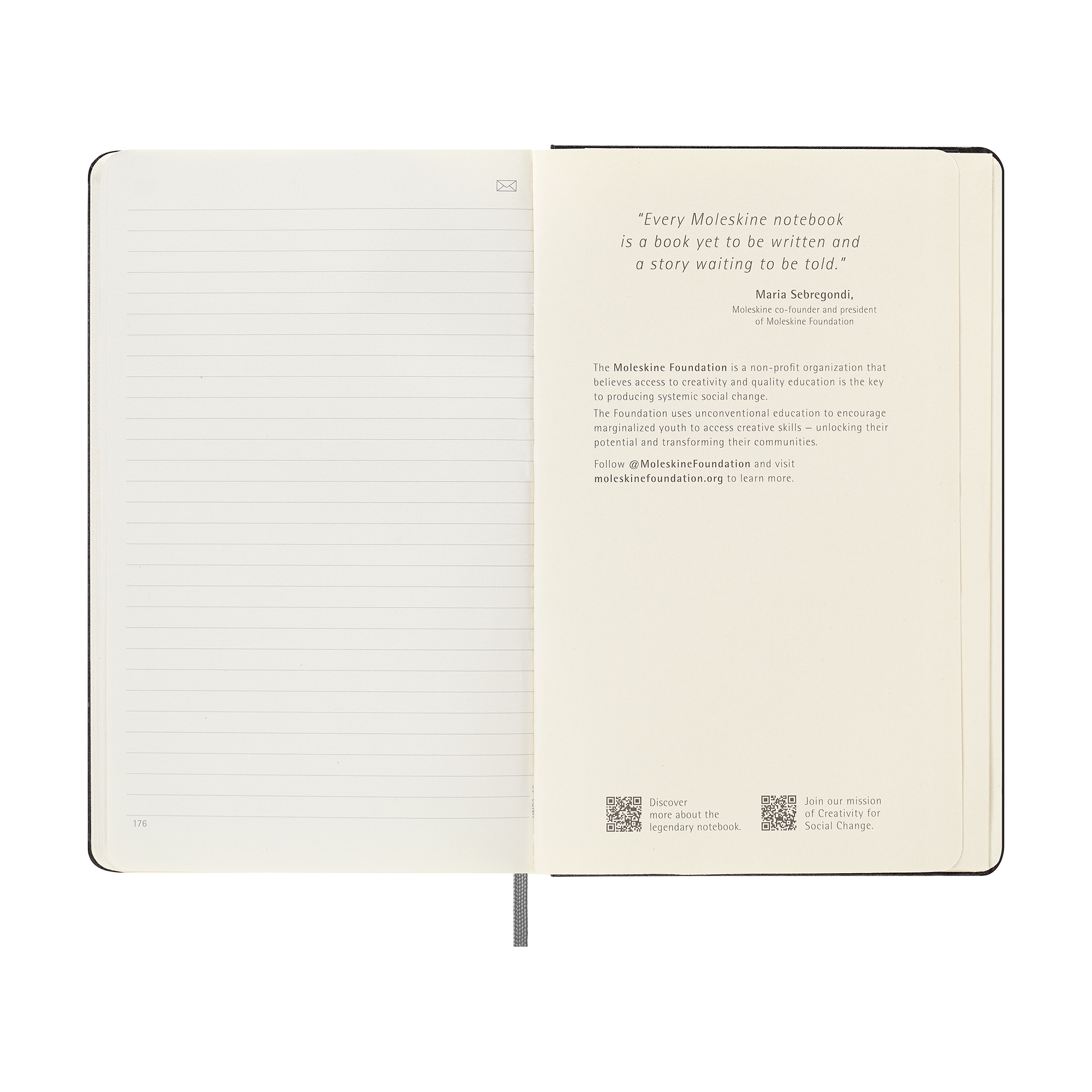 Picture of Moleskine Hard Cover Ruled Large Smart Notebook - Black