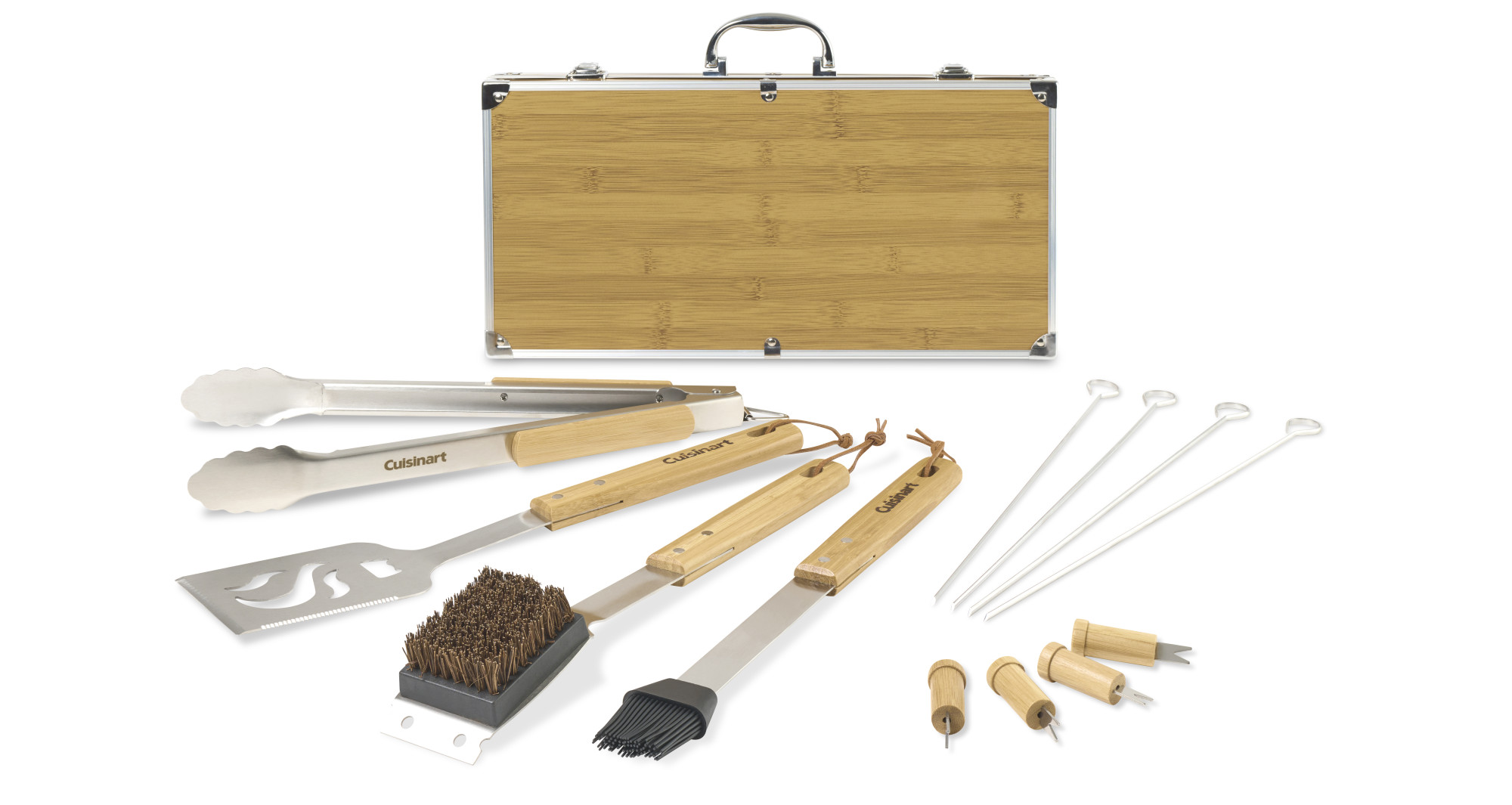 Picture of Cuisinart Outdoors Bamboo 13 PC Grill Tool Set - Bamboo