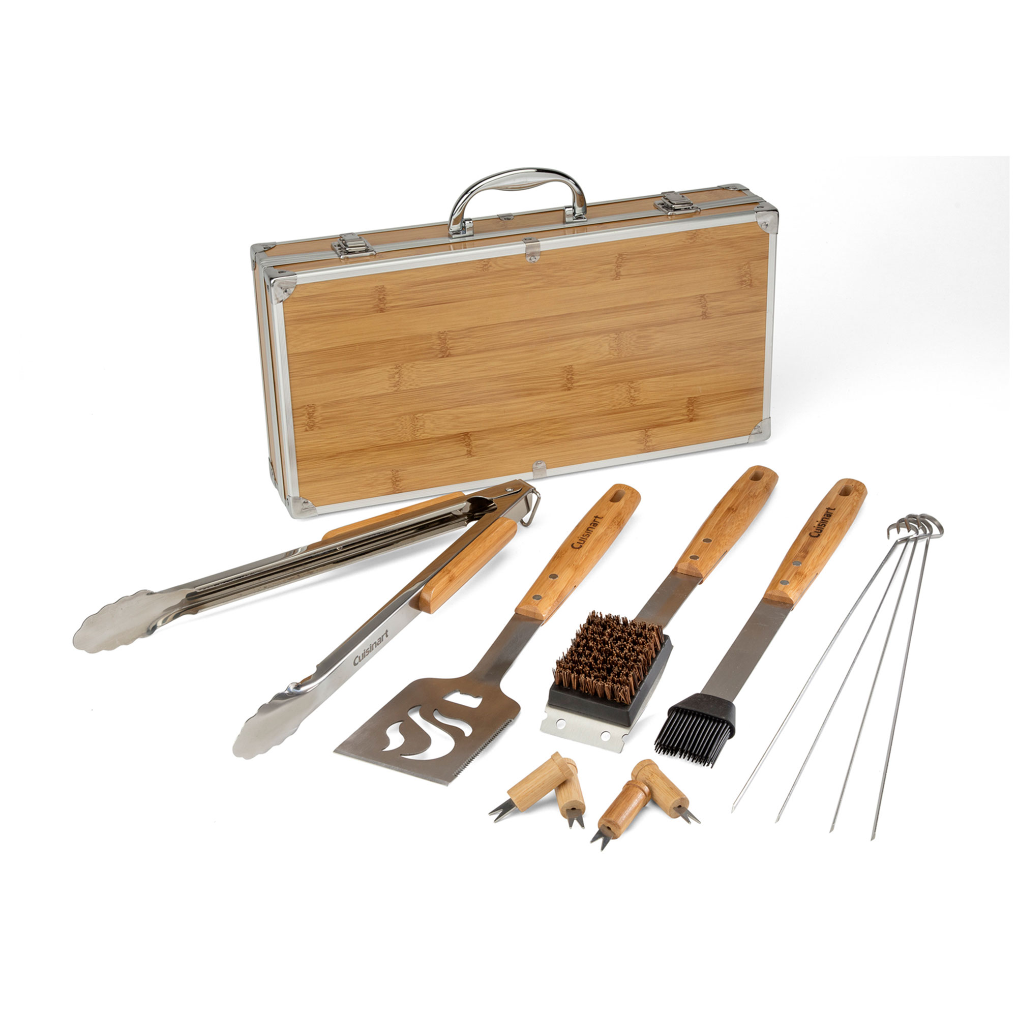 Picture of Cuisinart Outdoors Bamboo 13 PC Grill Tool Set - Bamboo