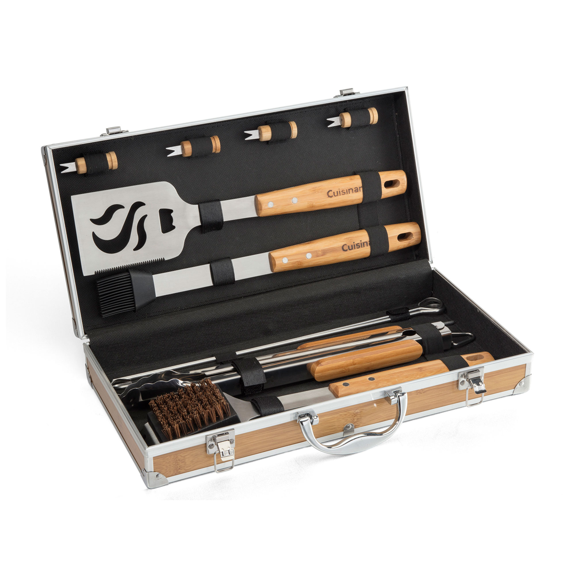 Picture of Cuisinart Outdoors Bamboo 13 PC Grill Tool Set - Bamboo