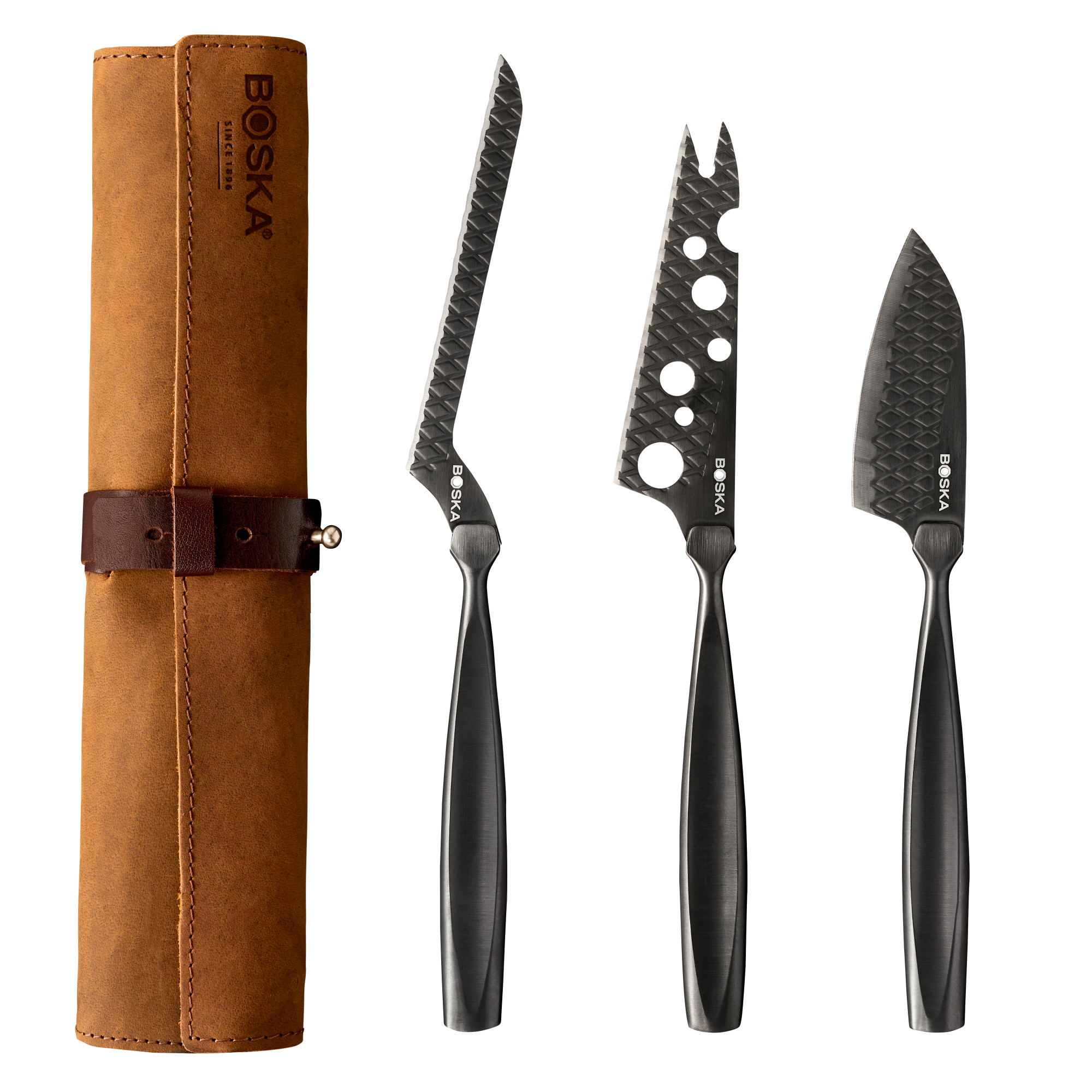 Picture of BOSKA Cheese Knife Set Monaco+ Dark - Black