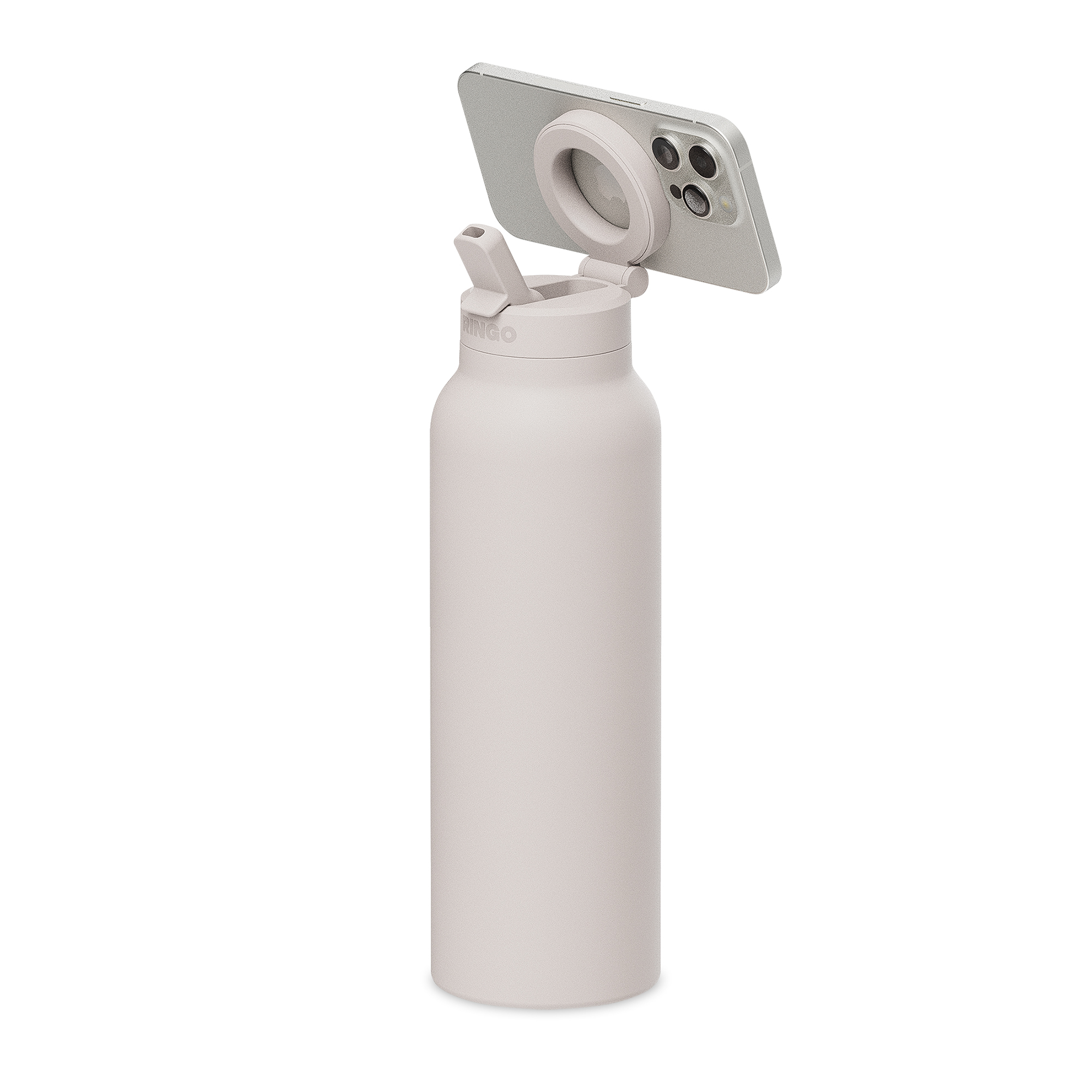 Picture of RINGO Pro Water Bottle with Magnetic Booster Ring - 32 Oz. - Ivory